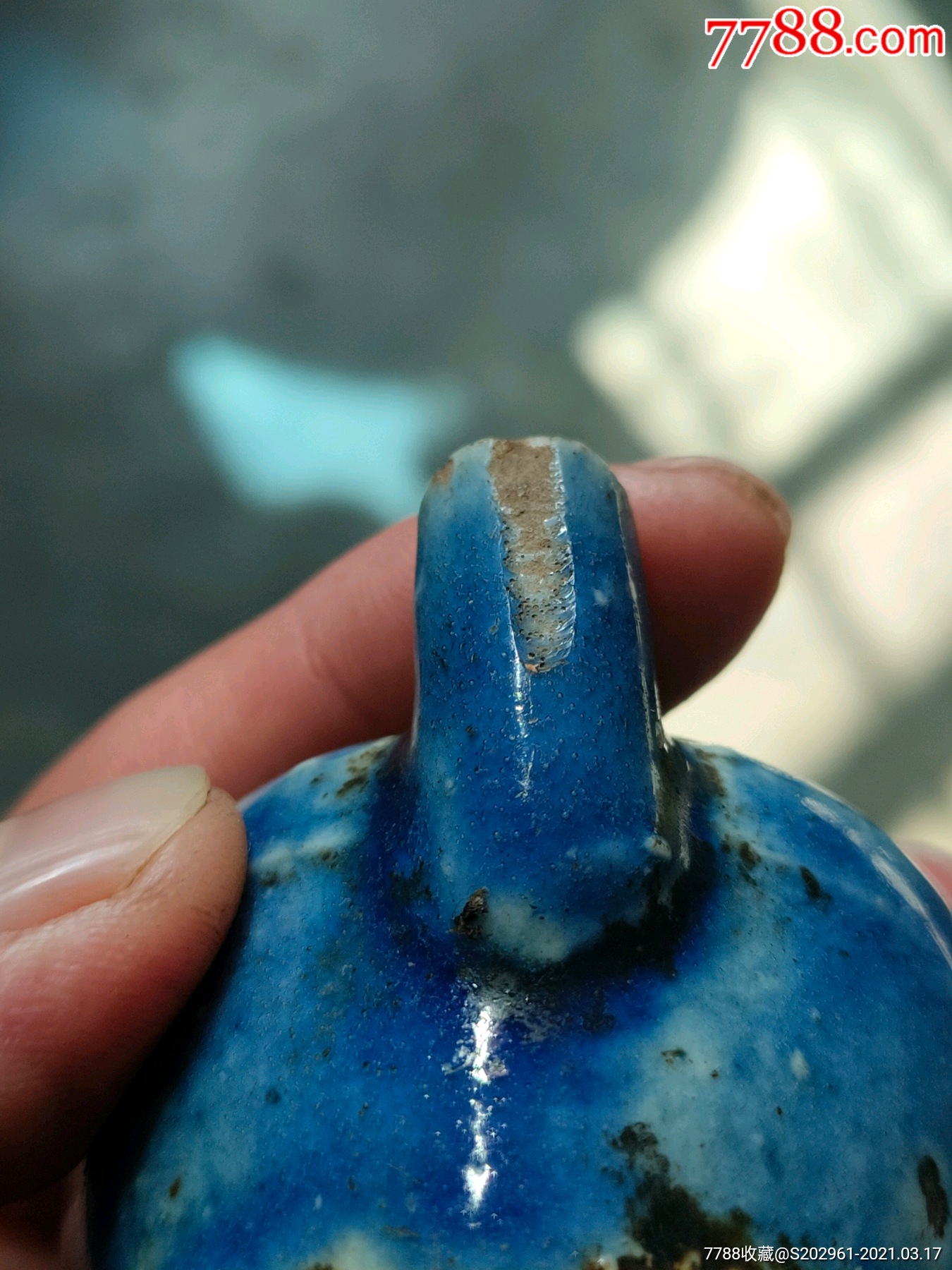 明代蓝釉水滴_蓝釉瓷_第5张_7788瓷器