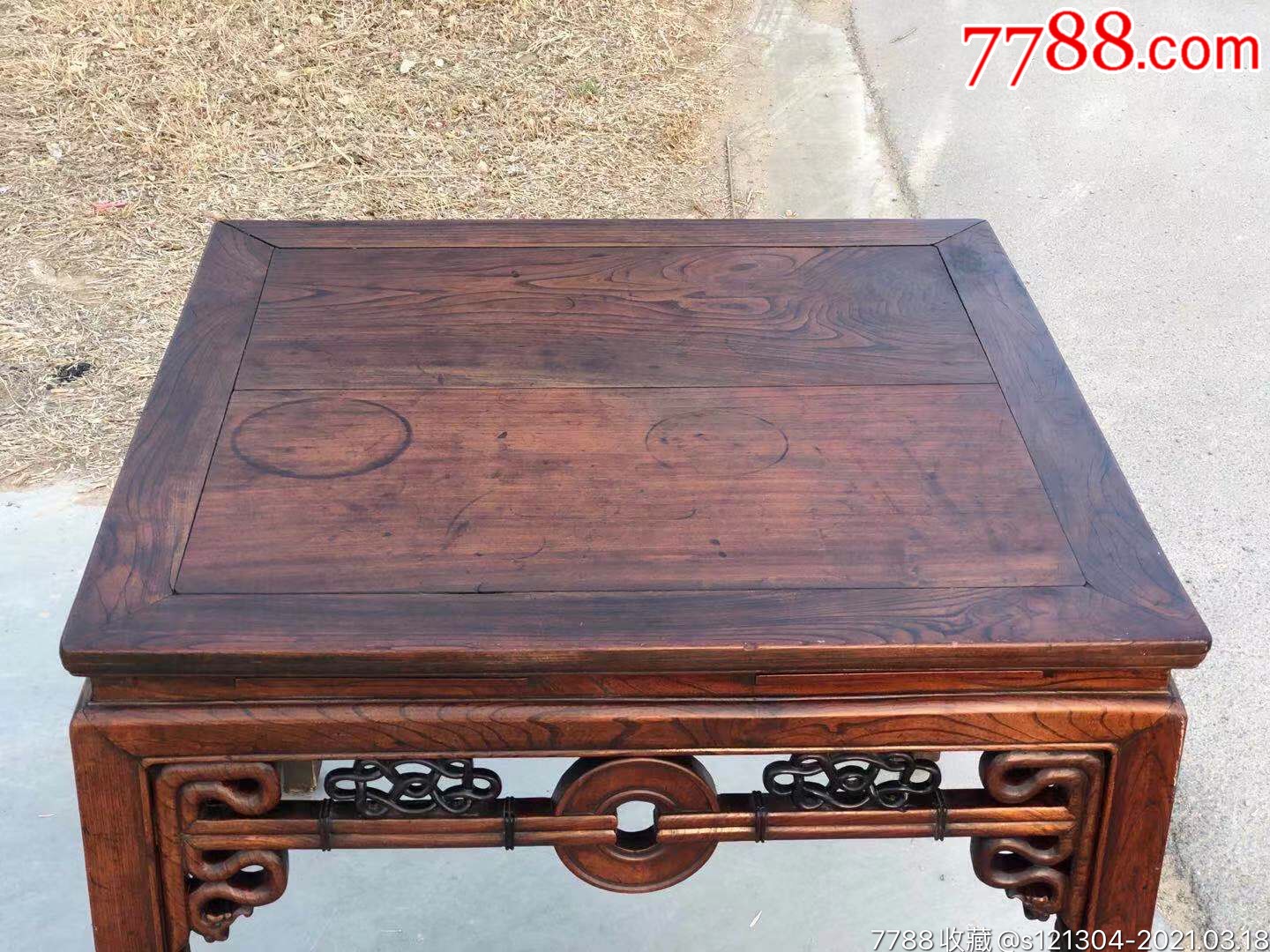清代榉木八仙桌方桌老桌子老家具