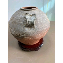 西夏灵武窑水波纹小罐_灰陶_小国钱府【7788收藏