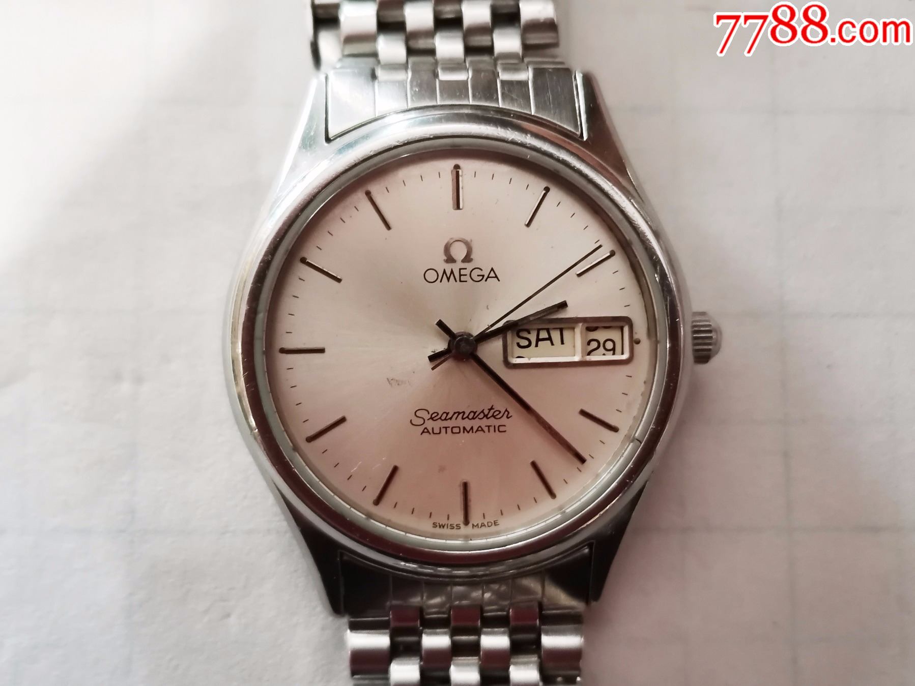 二手正品omega欧米茄海马手表全自动1020机芯中古董表