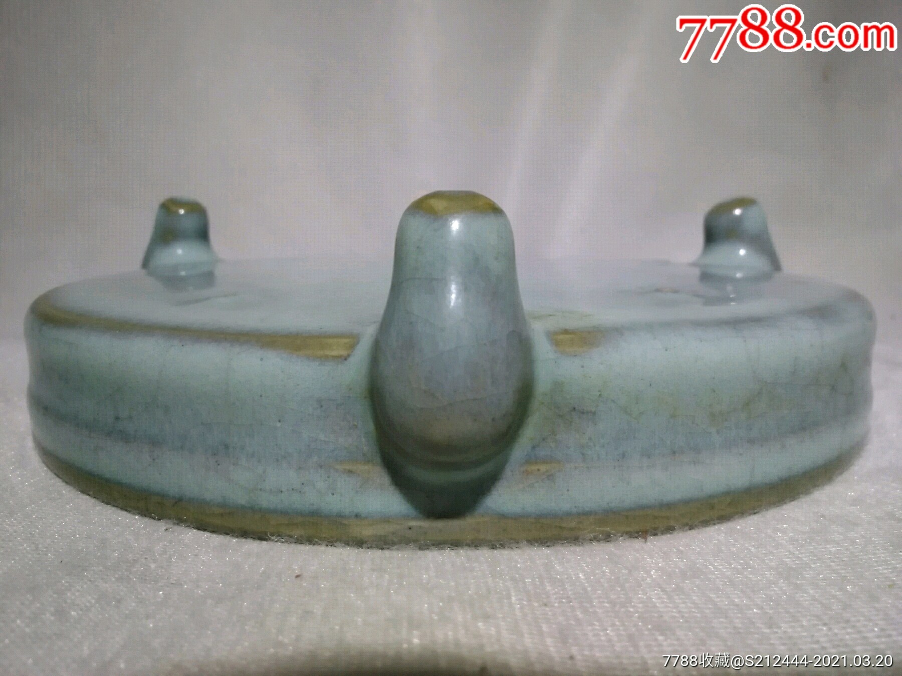 天青釉汝窑三足笔洗天青釉汝窑三足盛盘天青釉汝窑三足砚_青瓷/秘色瓷