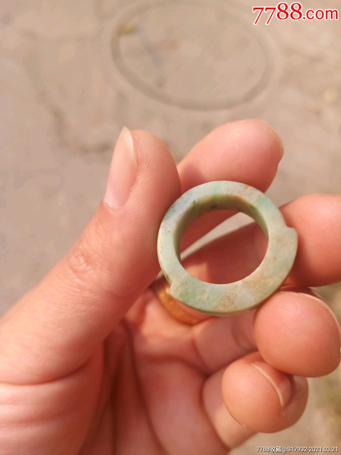 清代云南厚实翡翠马鞍戒指_翡翠/缅甸玉_第4张_7788玉器收藏