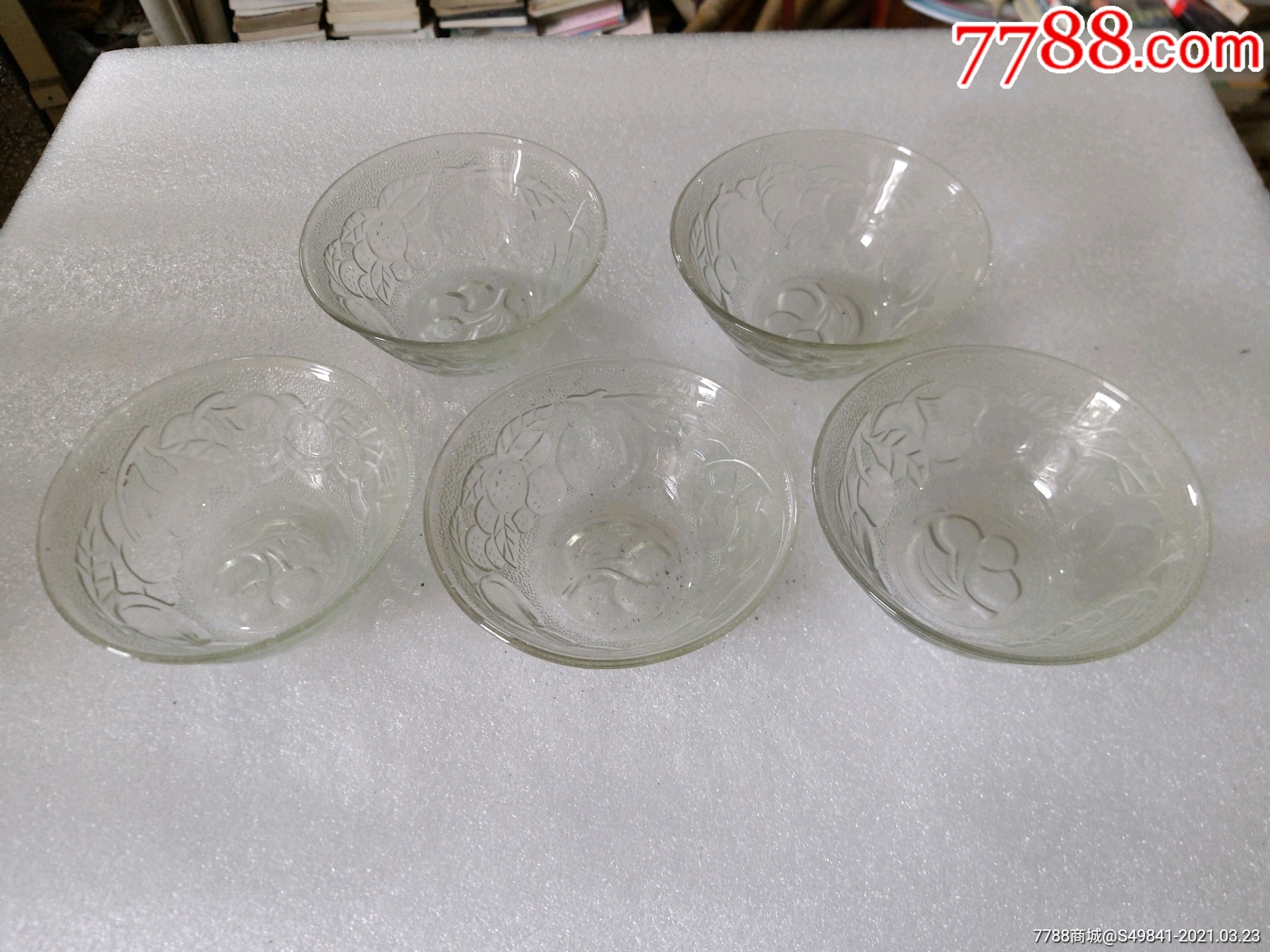 精品朝鲜高丽老琉璃碗5个