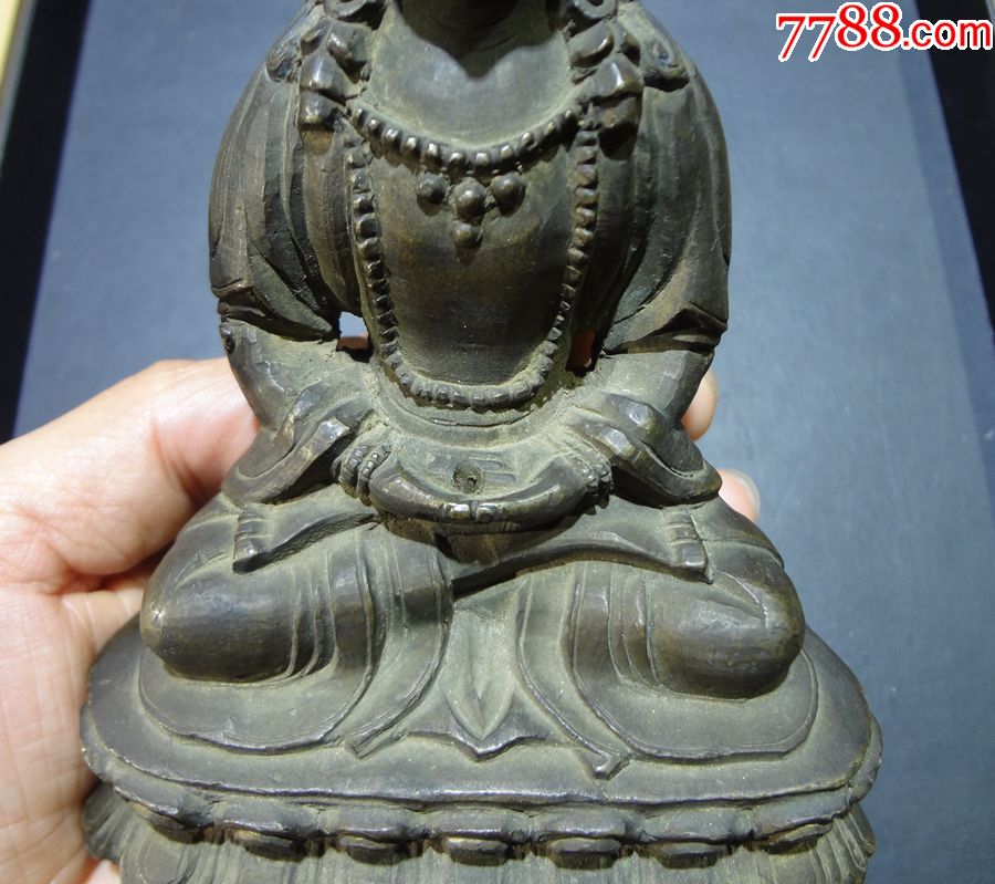 清代精美无量寿佛铜像一尊_铜像/铜佛像_第4张_7788铜器收藏