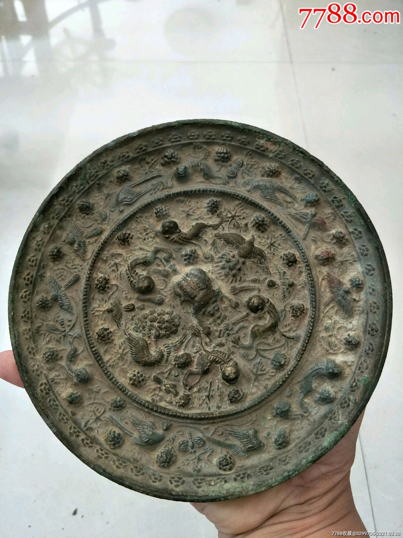 老铜镜,保存完好品相一流_铜镜_图片鉴赏_收藏价格