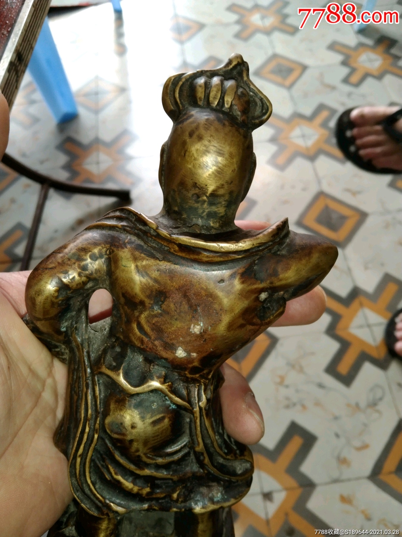 清或民国铜人物一对(不知什么神)_铜像/铜佛像_第8张_7788铜器收藏