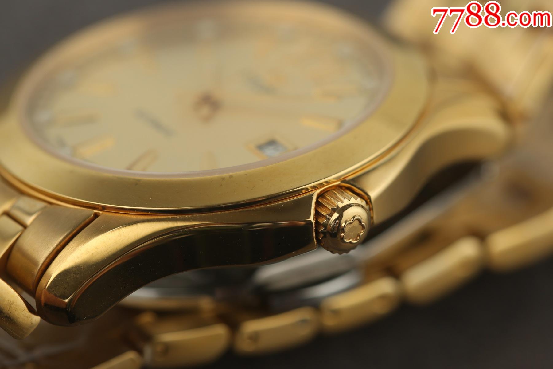 库存未使用品瑞士梅花手表经典全镀金款高贵优雅款型