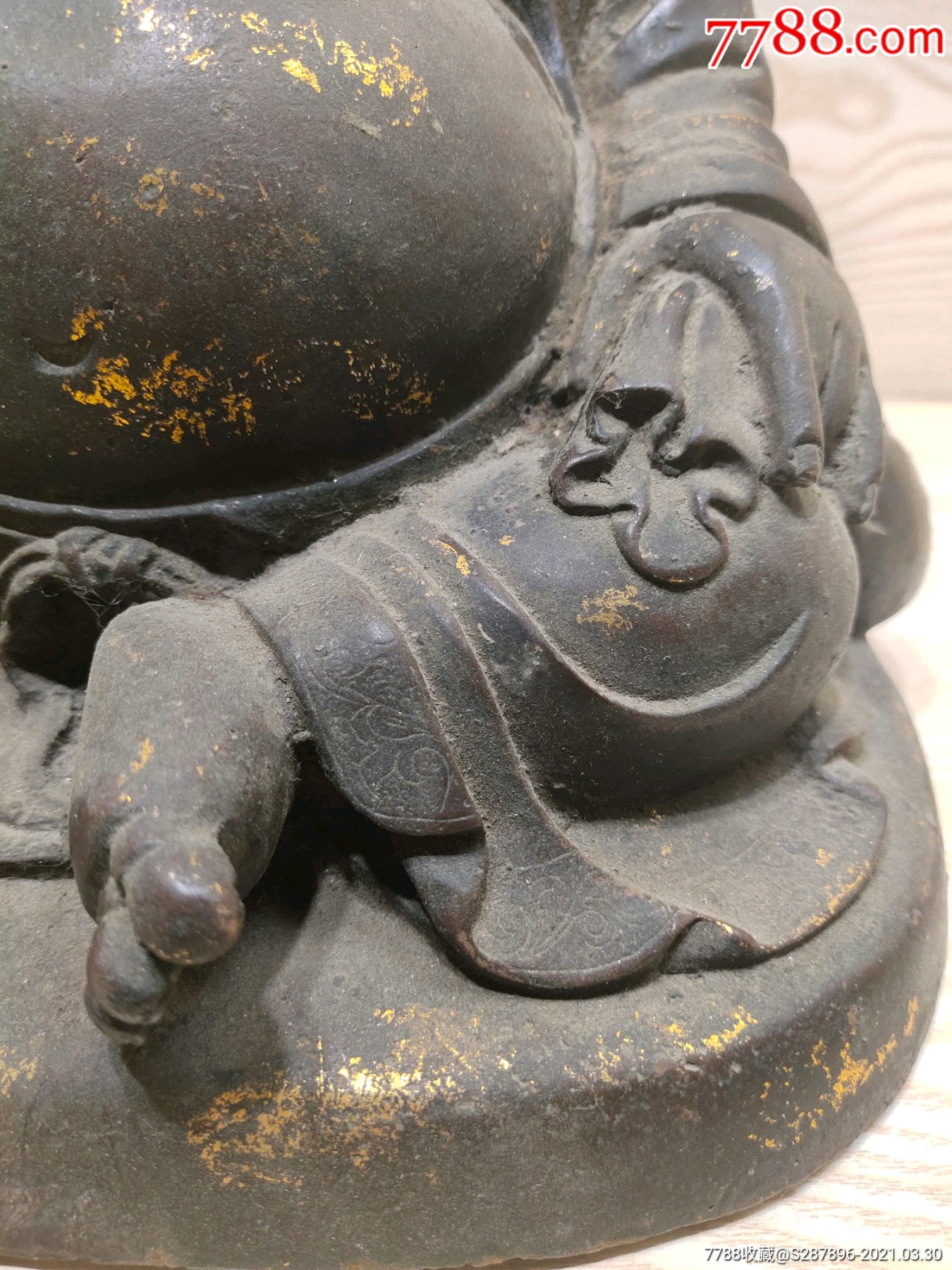 大明清代乾隆,古佛像青铜器,包浆自然老气绣色自然