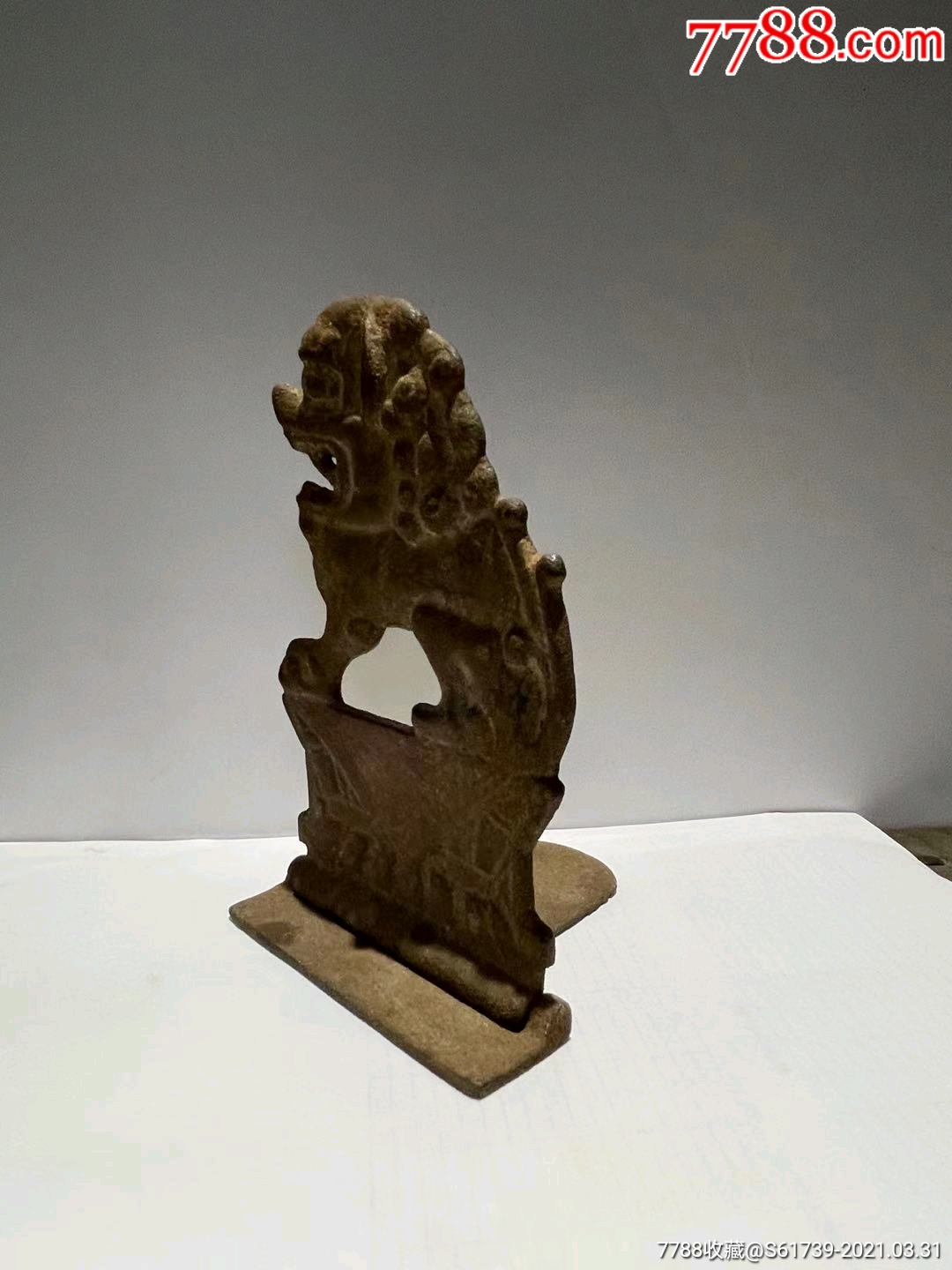 清代铁狮子小摆件
