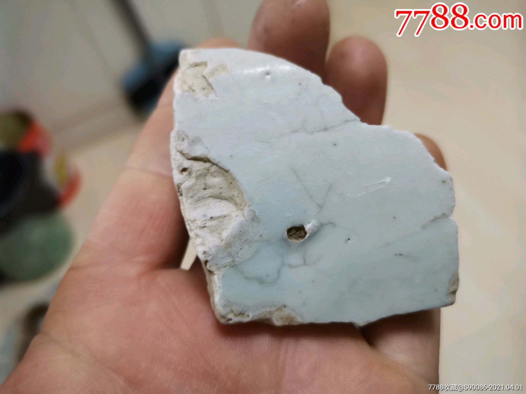 元青花瓷片标本,苏麻离青料