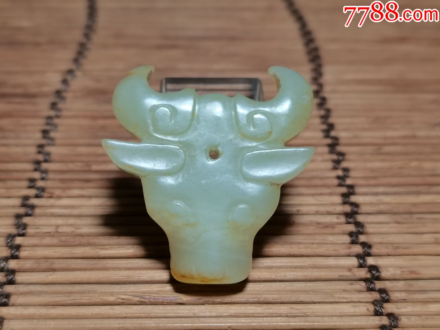 旧和田白玉牛头
