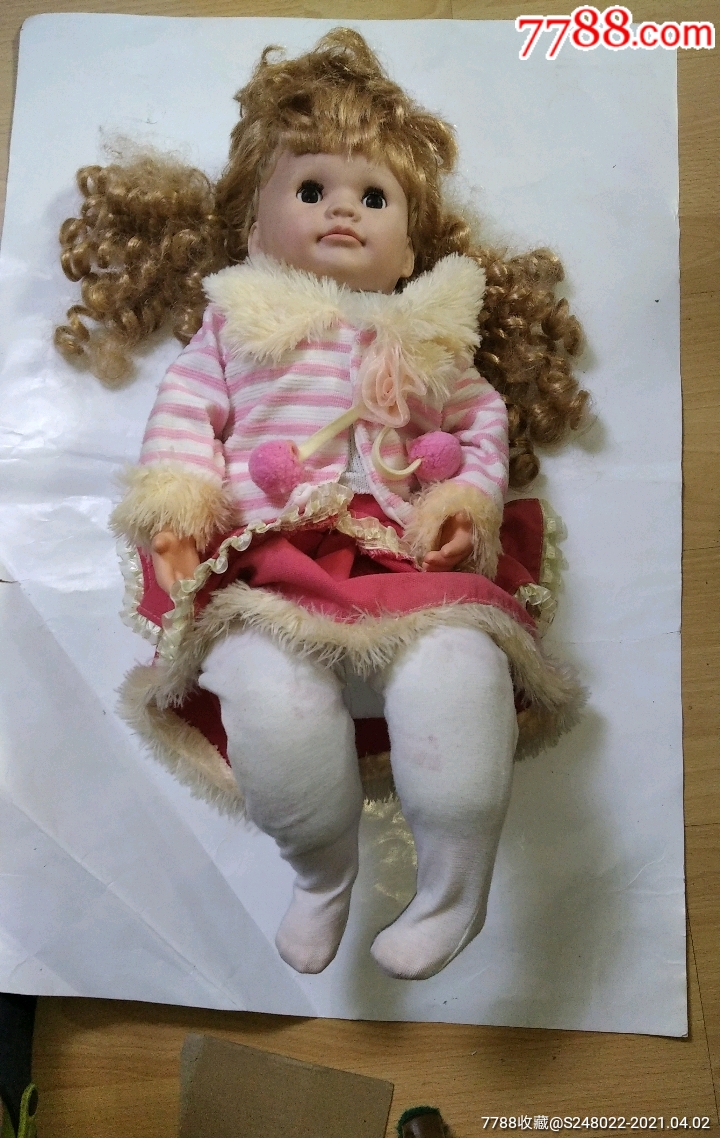 玩具芭比娃娃,眼睛会动胶皮塑料娃娃1个组合