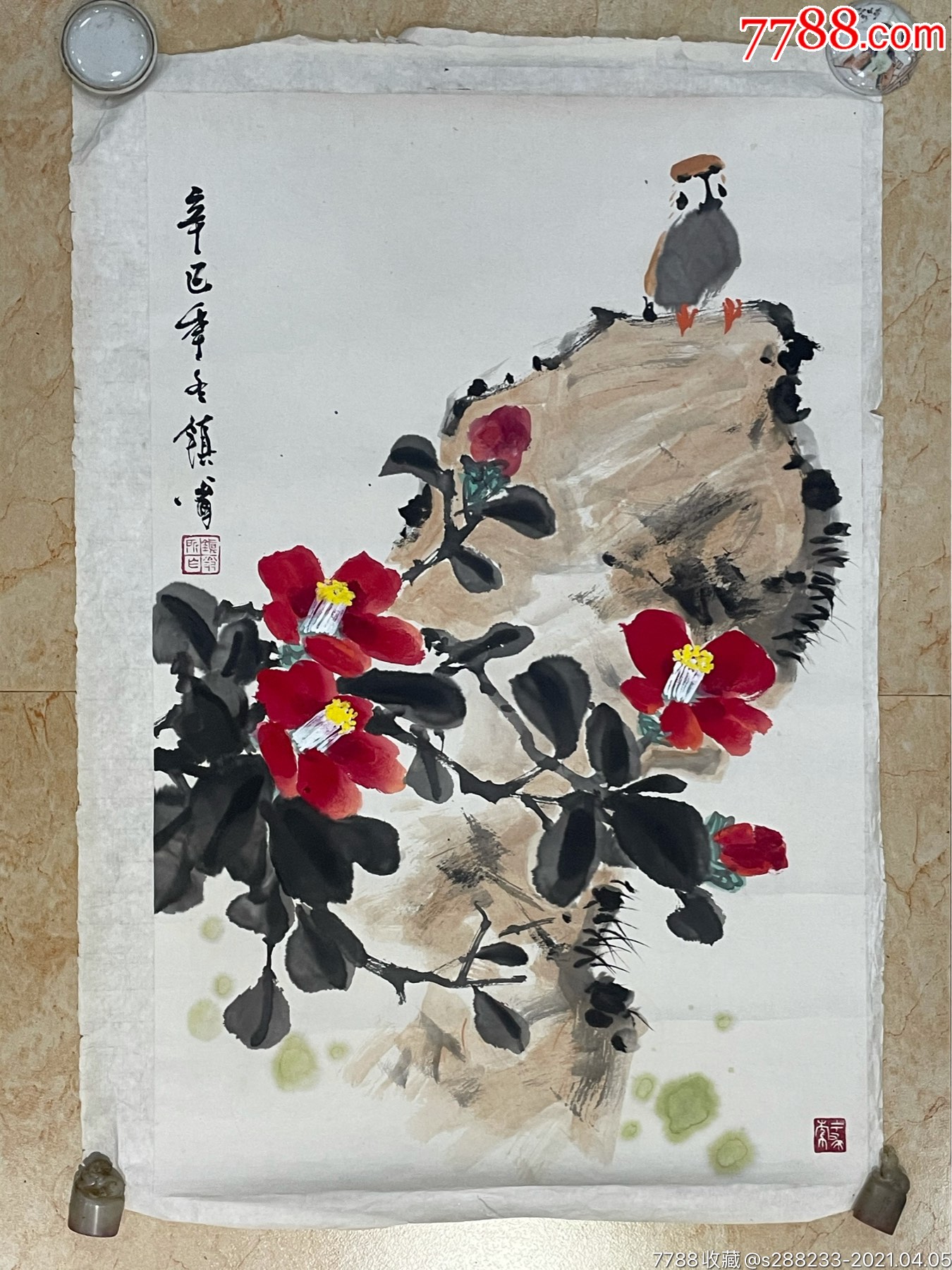 已故泉州画家杨镇翁花鸟画