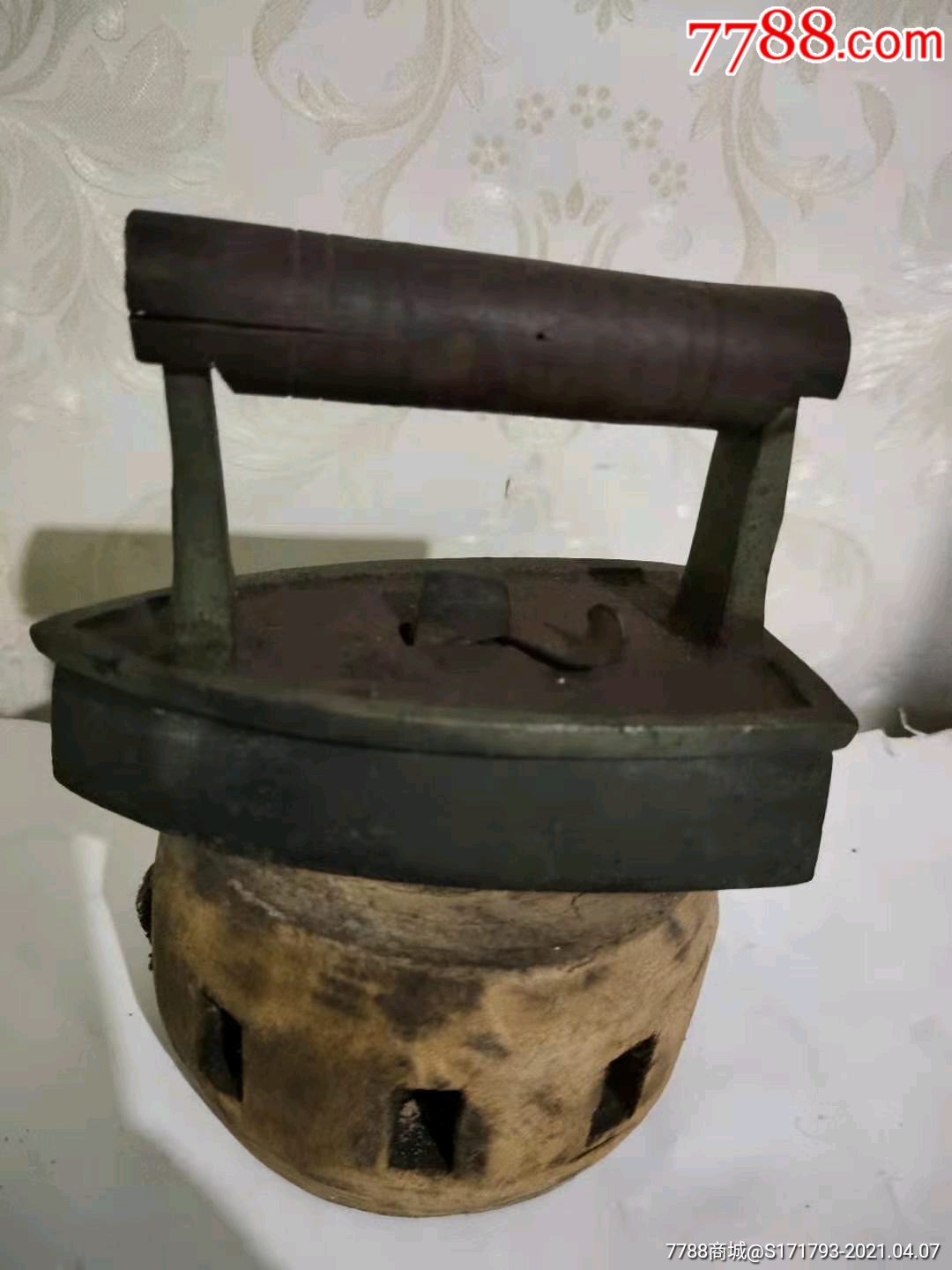 民国时期,铜熨斗,全品包老