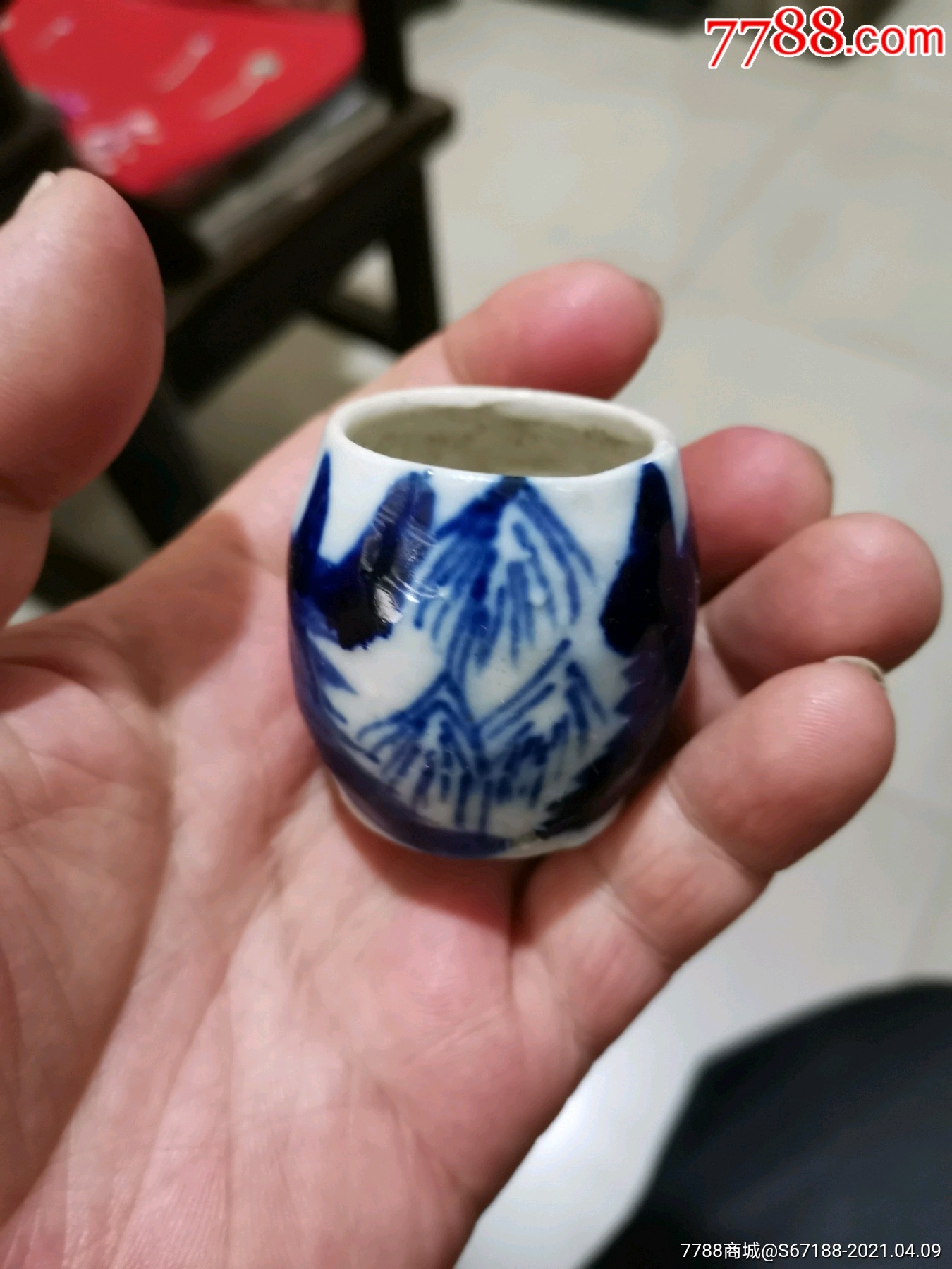 民国青花山水鸟食罐_青花瓷_作品欣赏_收藏价值_7788