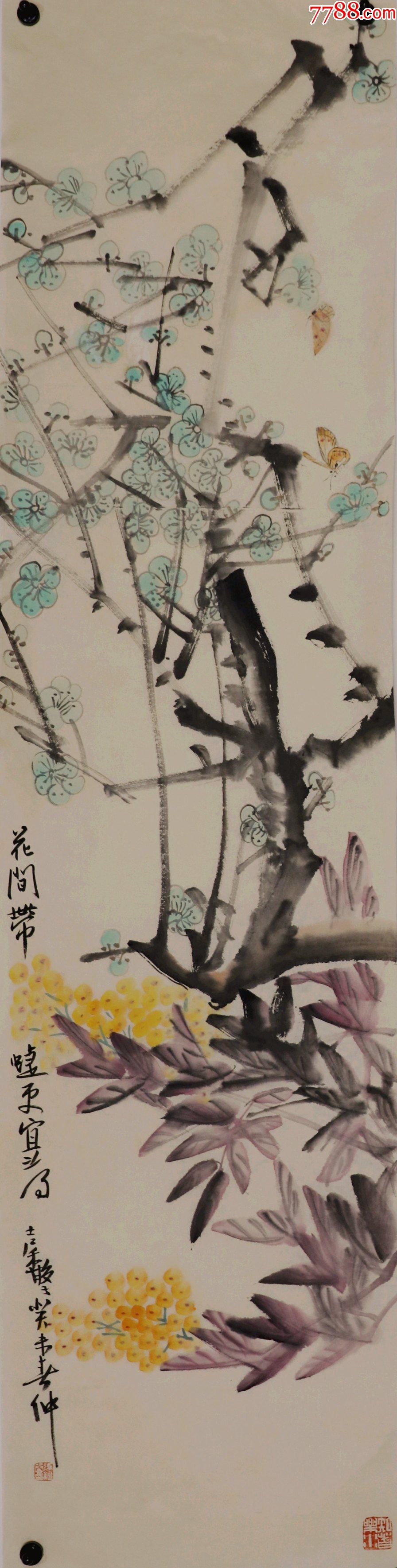 张继馨,又名馨子,江苏武进人,江苏省文史研究馆馆员,花鸟画四条屏