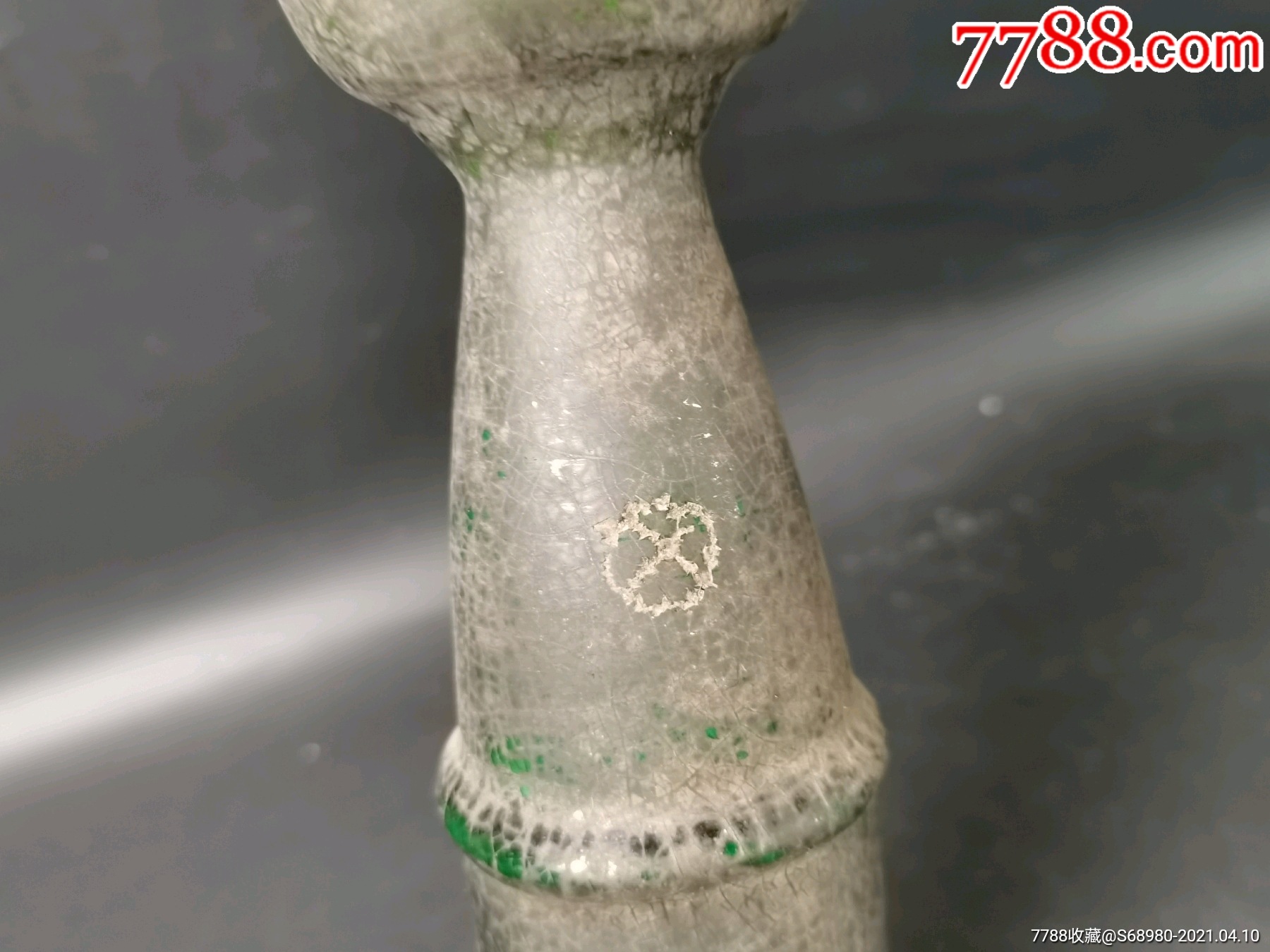 清代石湾陶绿釉烛台_绿陶_鉴别图片_收藏价格_7788