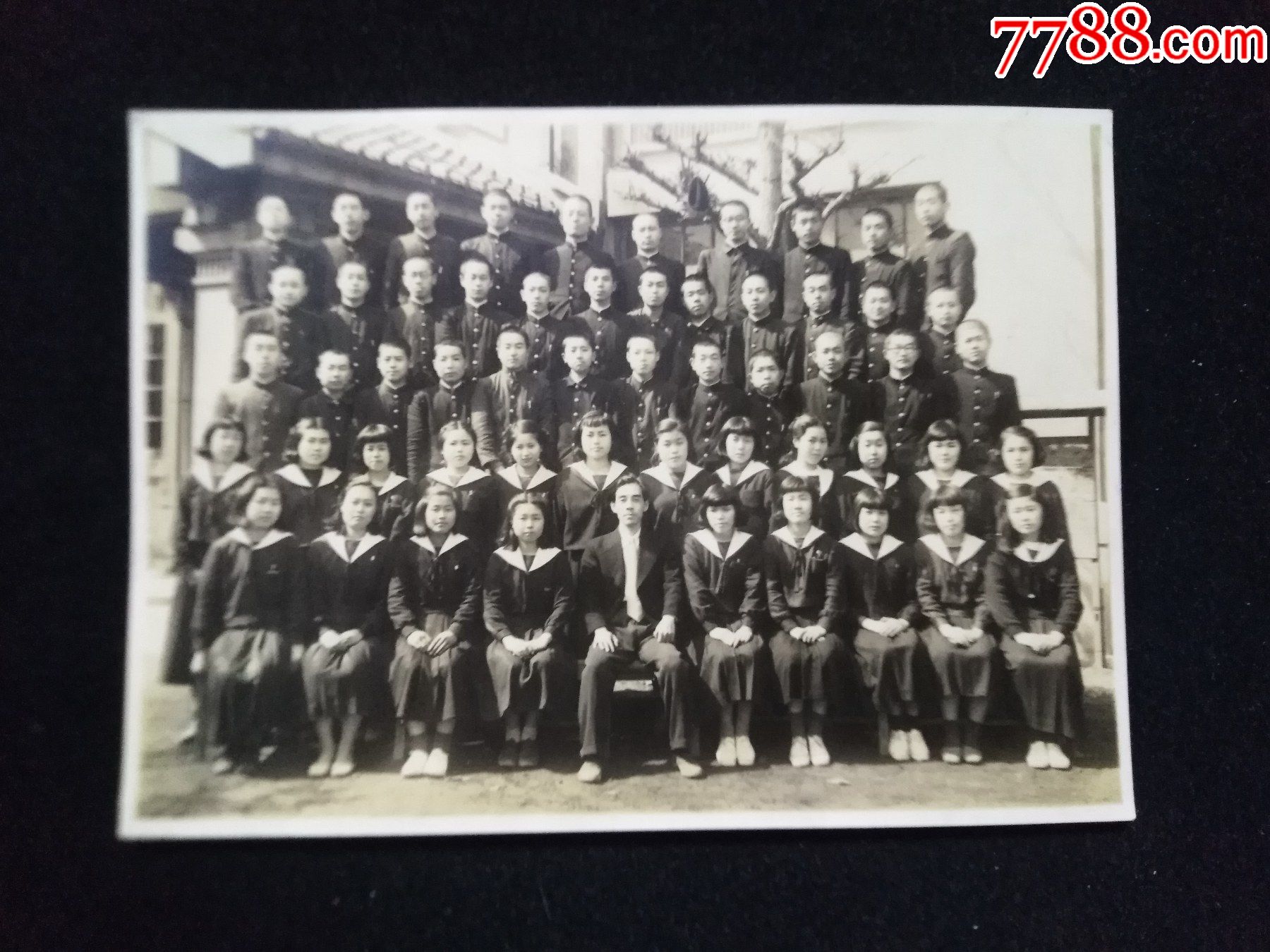 昭和日本早期照,校服学生卒业一同,10.5厘米-15厘米