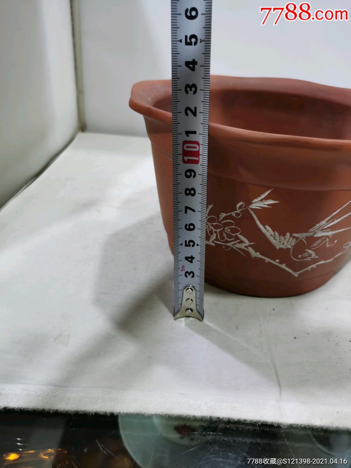 老南泥花盆花边花盆