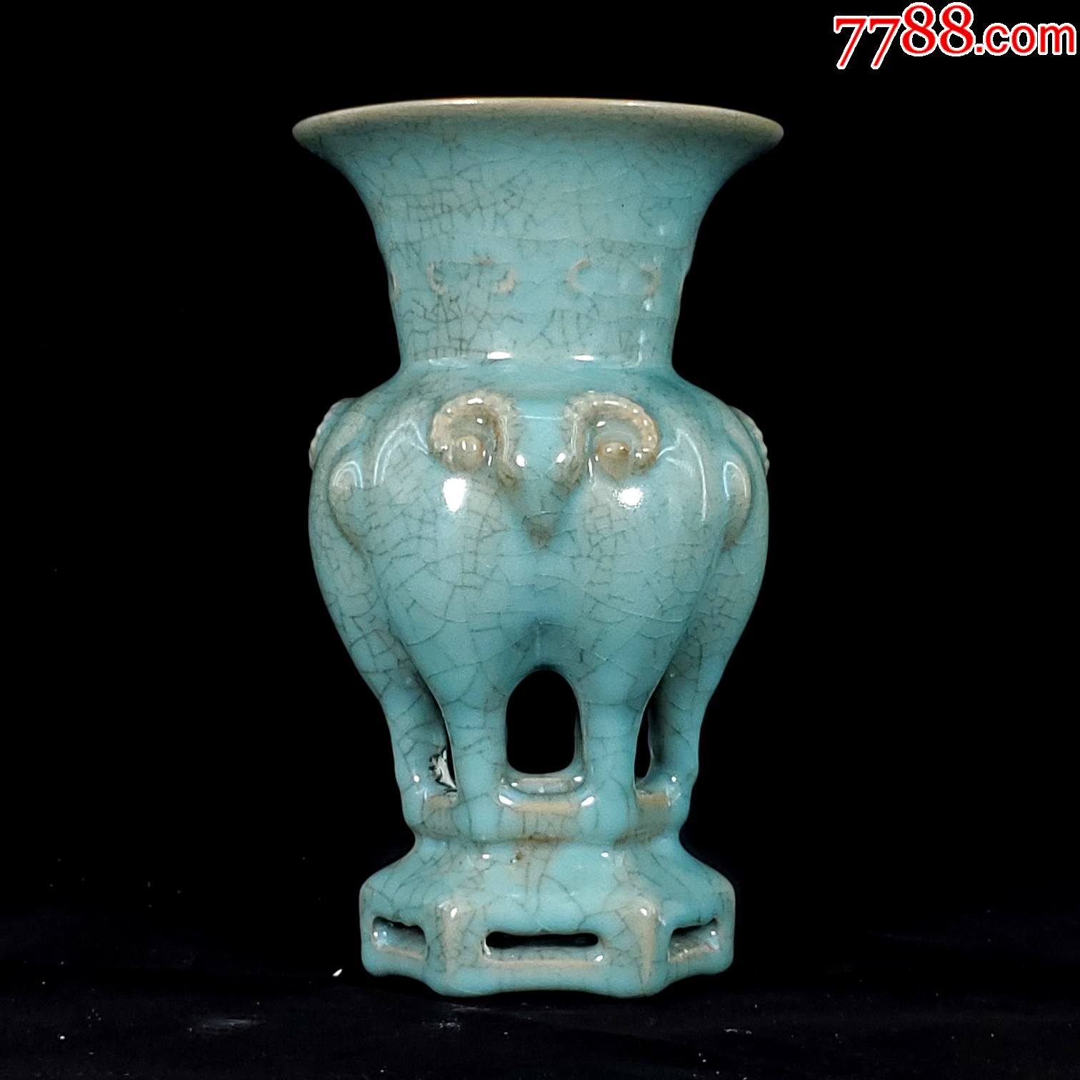 汝窑三羊尊,20*11厘米(工艺品)_价格1080元【中华老瓷斋】_第1张_7788