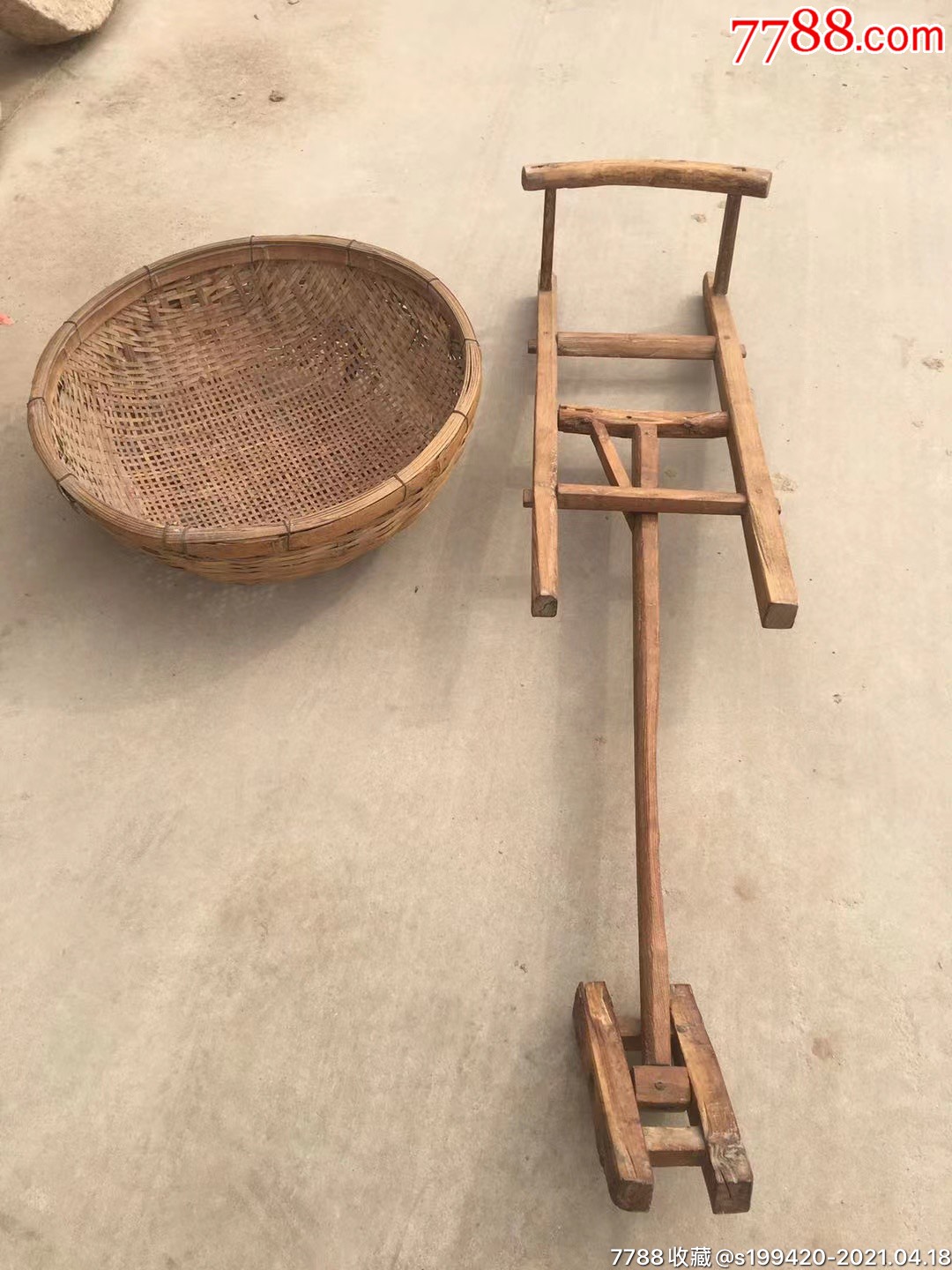 民俗老物件.筛粮食神器.太少见了,有收藏价值.