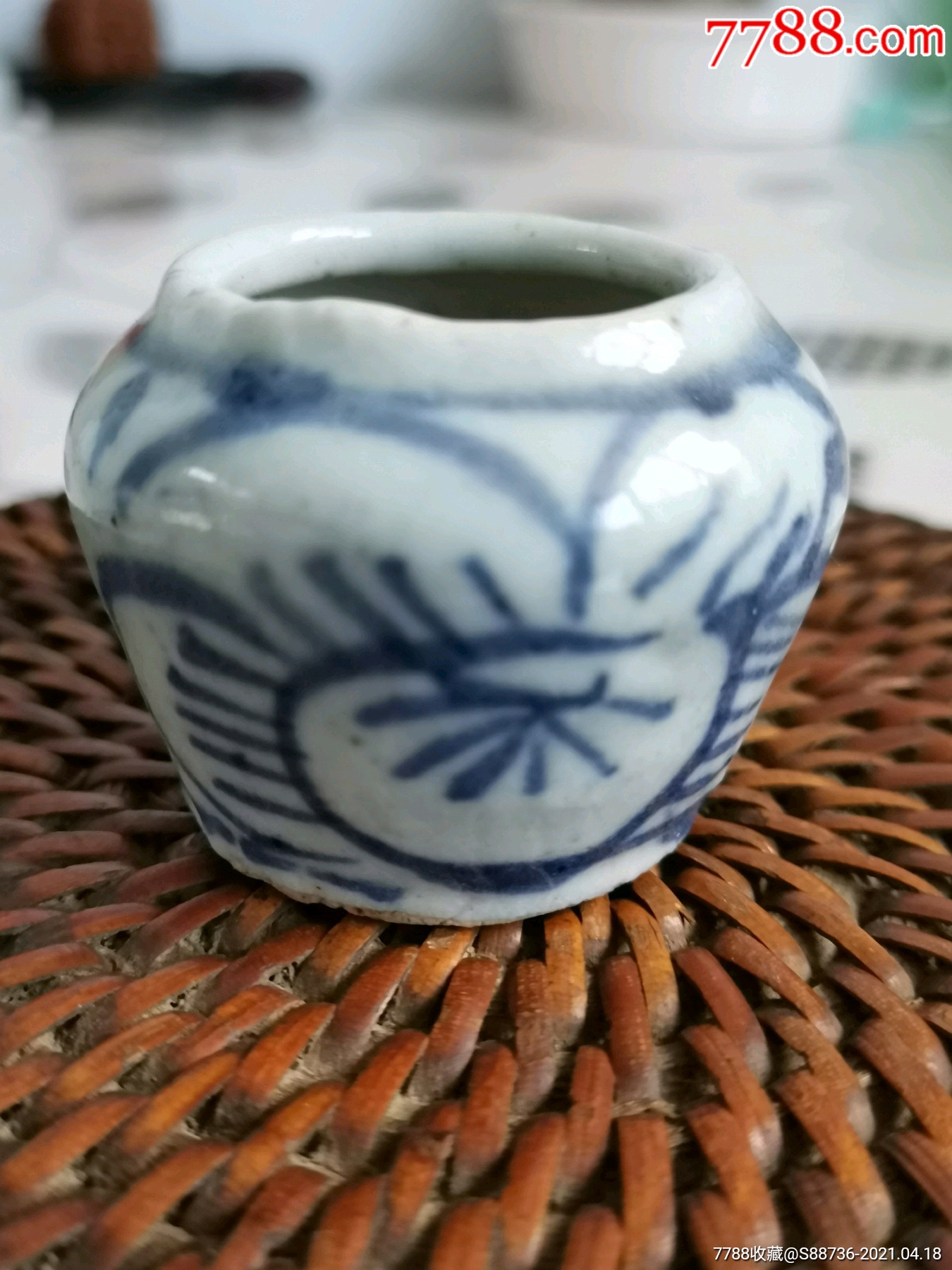 青花鸟食罐_青花瓷_收藏价格_鉴定交易_7788瓷器网