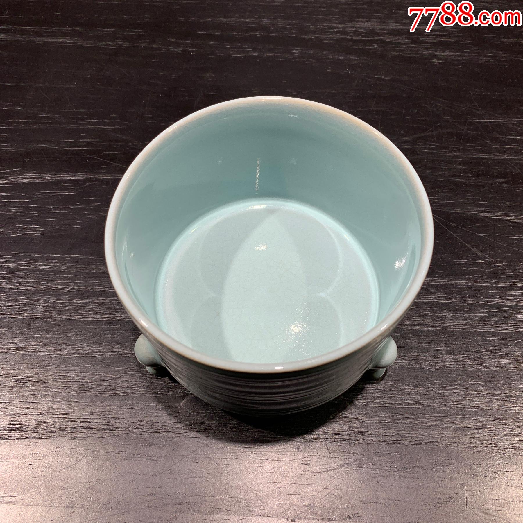 新汝窑三足奁笔洗-青瓷/秘色瓷-7788烟酒茶牌