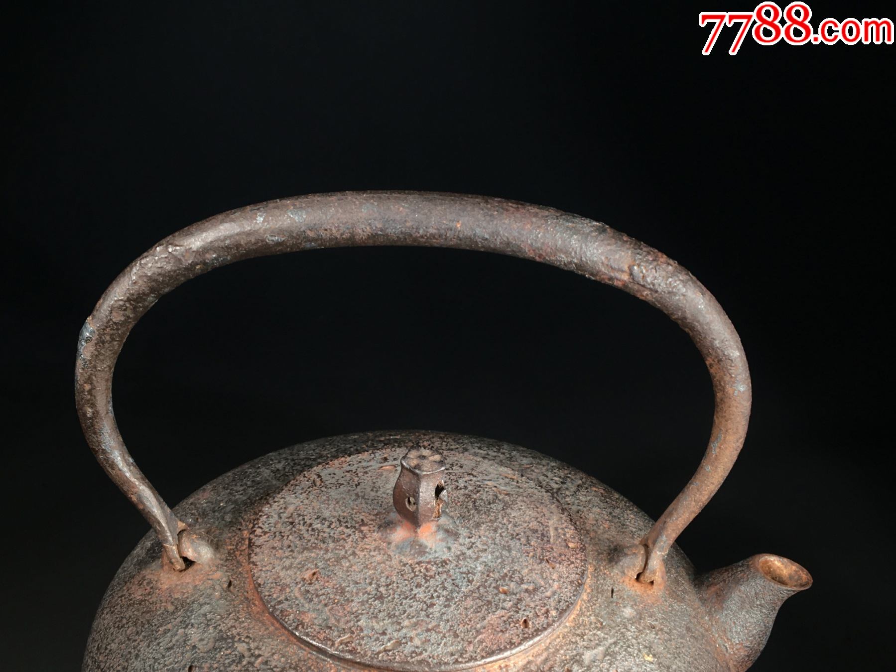 19世纪日本南部铁壶日本纯生铁铸造铁壶茶具日本茶道用具铁器