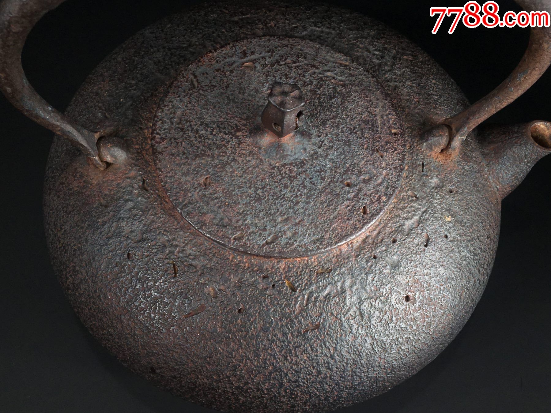 19世纪日本南部铁壶日本纯生铁铸造铁壶茶具日本茶道用具铁器