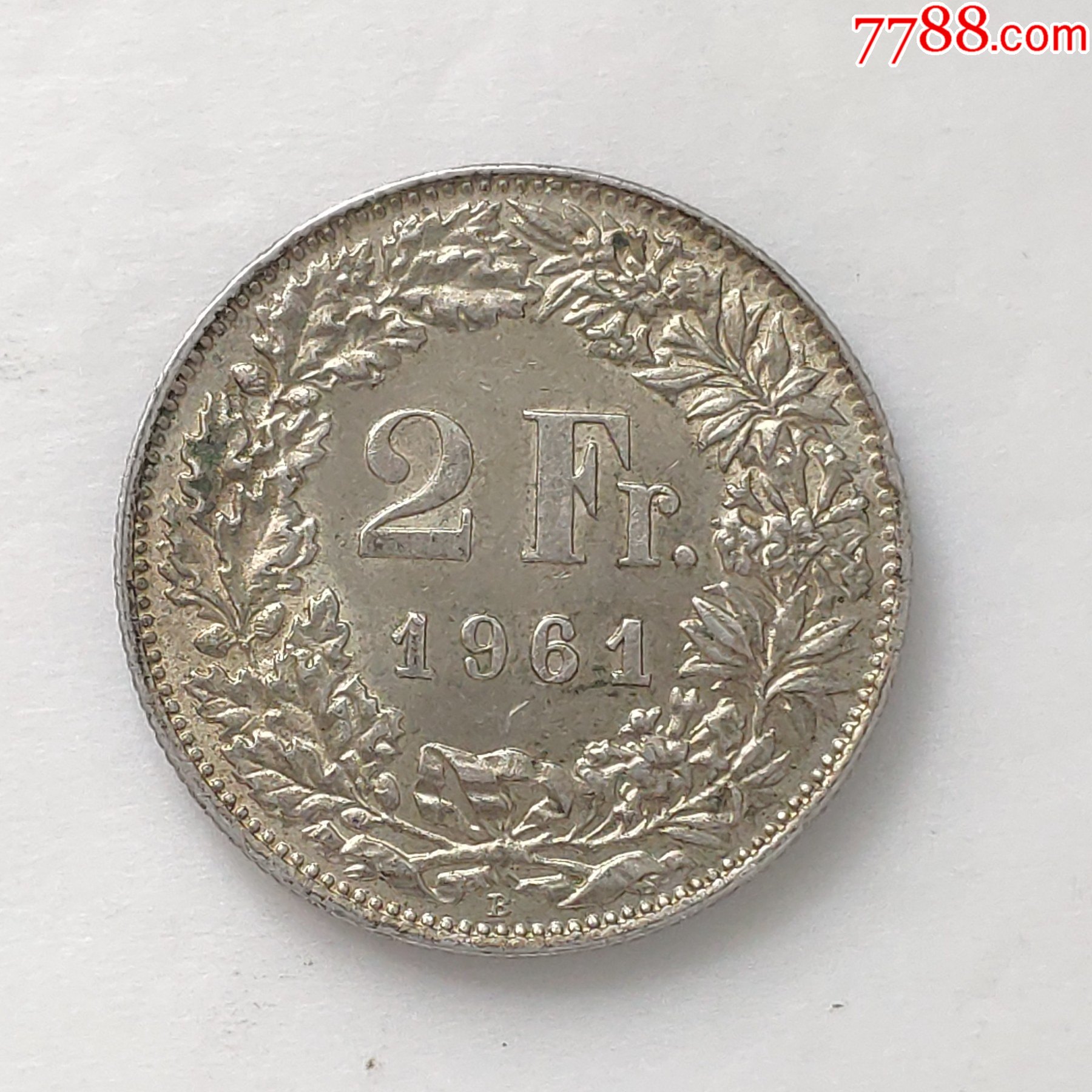 瑞士2法郎1961年全新银币
