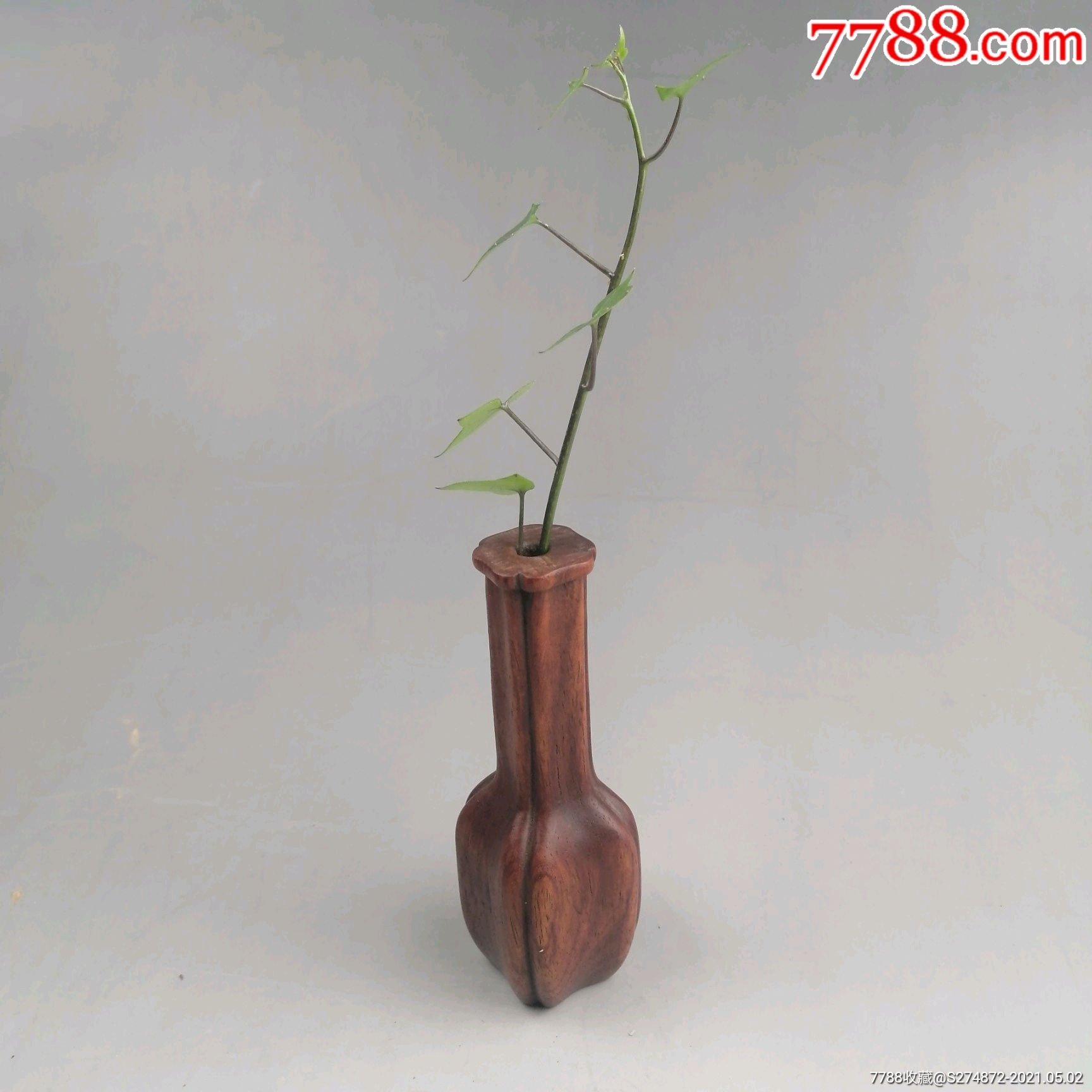 黄花梨花插-木雕底座-7788商城__七七八八商品交易平台(7788.com)