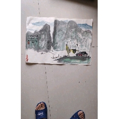 著名画家教授石公国画长96宽52保真