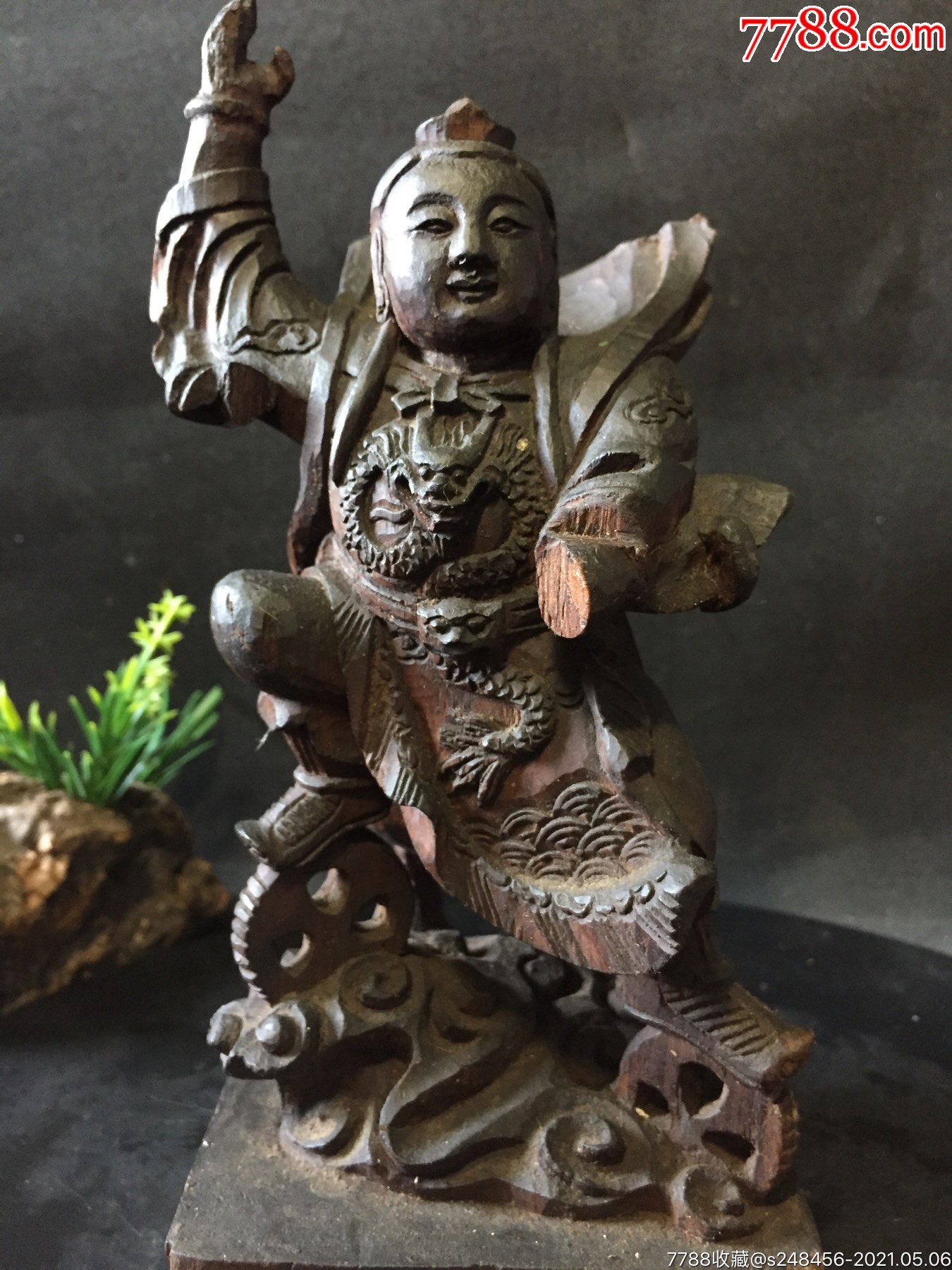 老木雕神像造像佛像古玩清代摆设雕摆件木器雕塑艺术古物详细如图