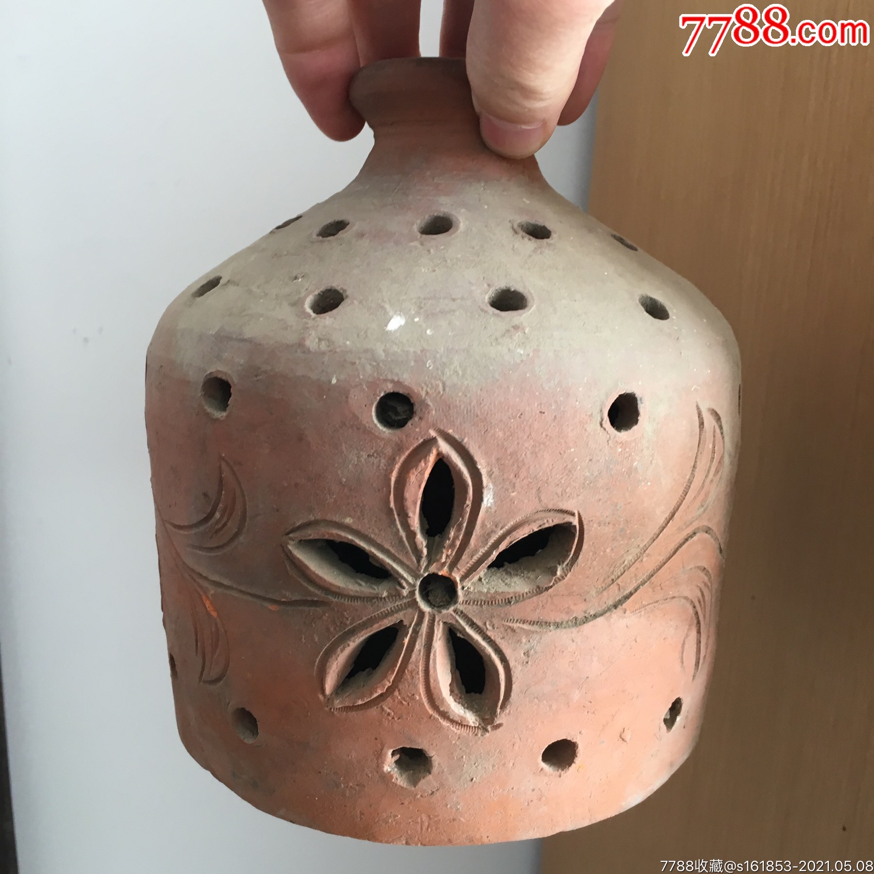 镂空陶罐刻花陶罐花瓶镂空刻花陶罐