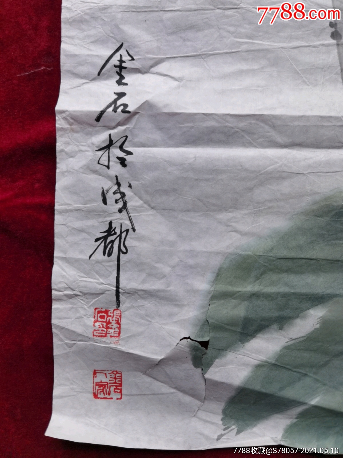著名画家.张金石.花鸟画原作.尺寸98-54厘米