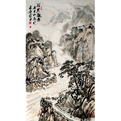 河岸观景-价格:300元-se80127038-山水国画原作-零售-7788收藏__收藏