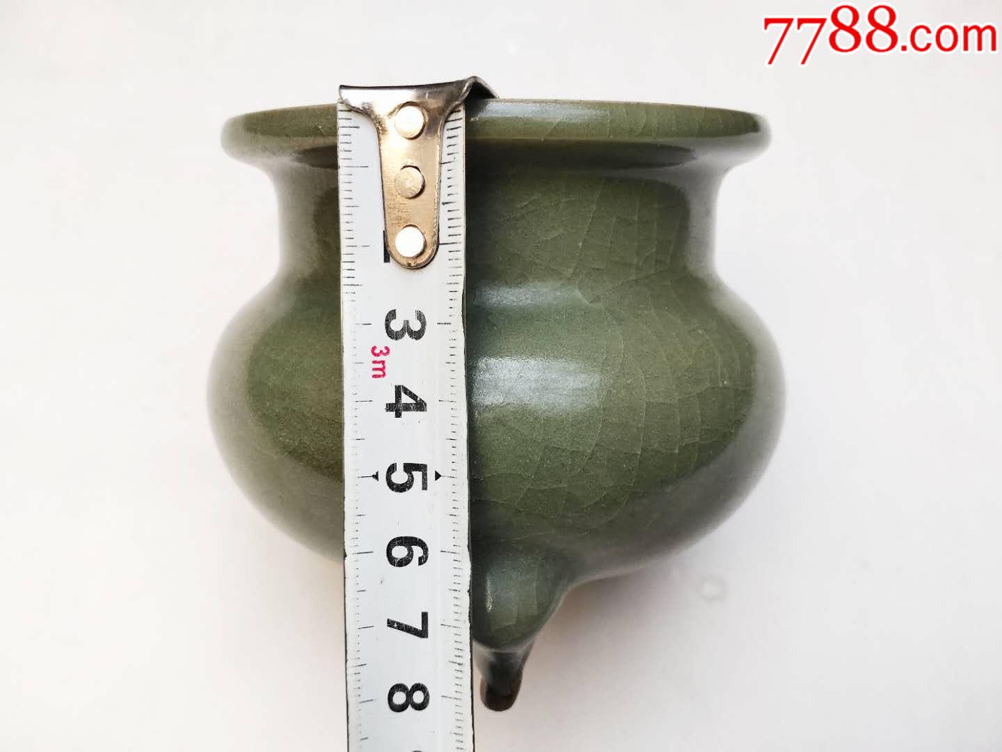 品好漂亮的梅子青釉三足香炉_第11张_7788陶瓷