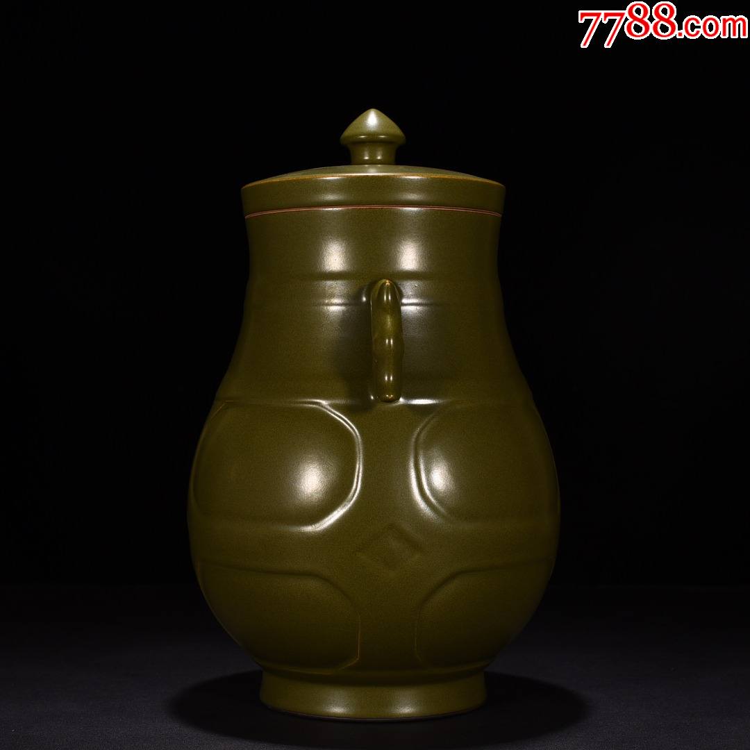 茶叶末釉双耳尊38*27厘米(工艺品)