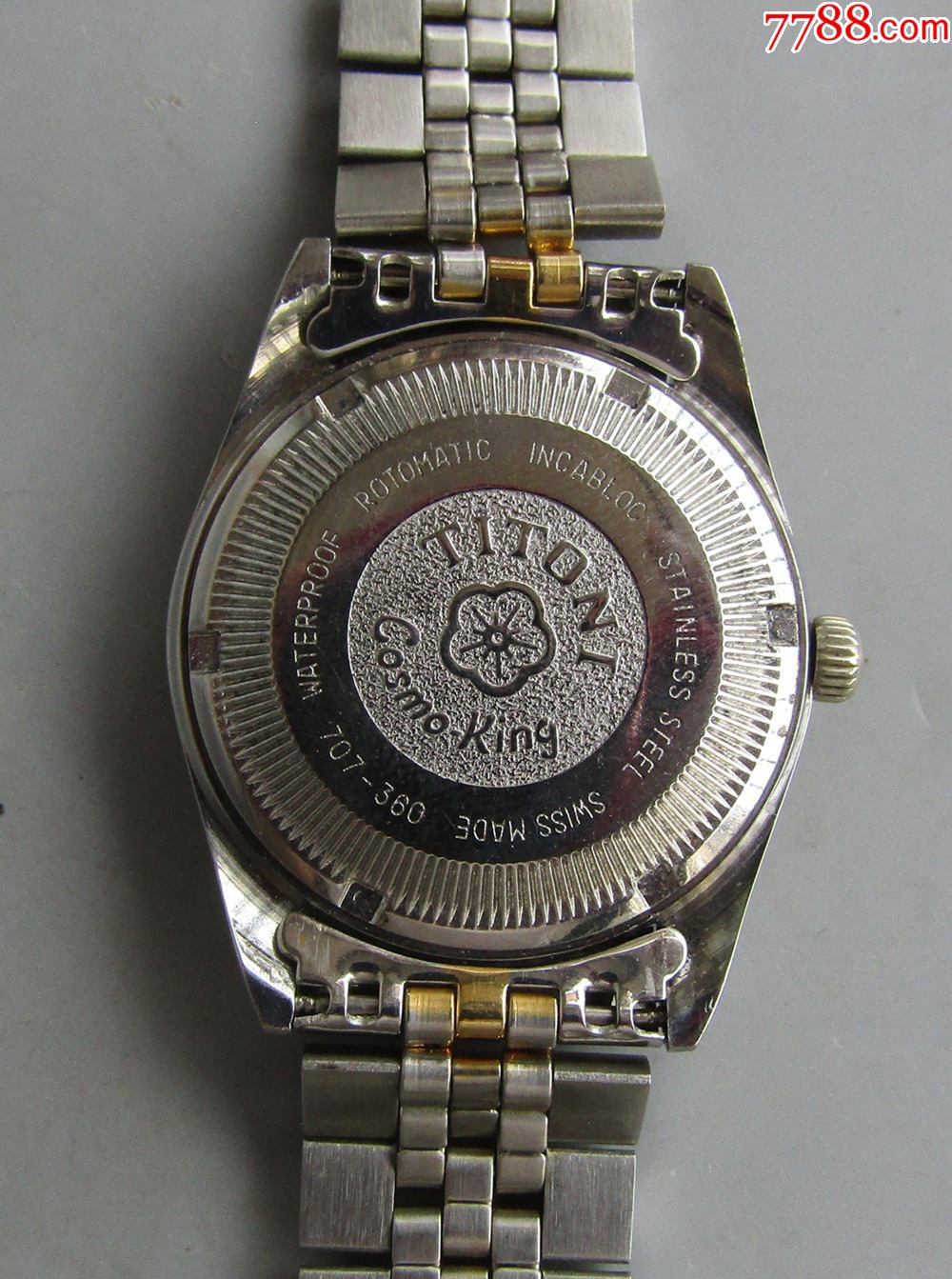 瑞士梅花王自动机械麻布纹盘男古董表_手表/腕表_第9张_7788钟表收藏
