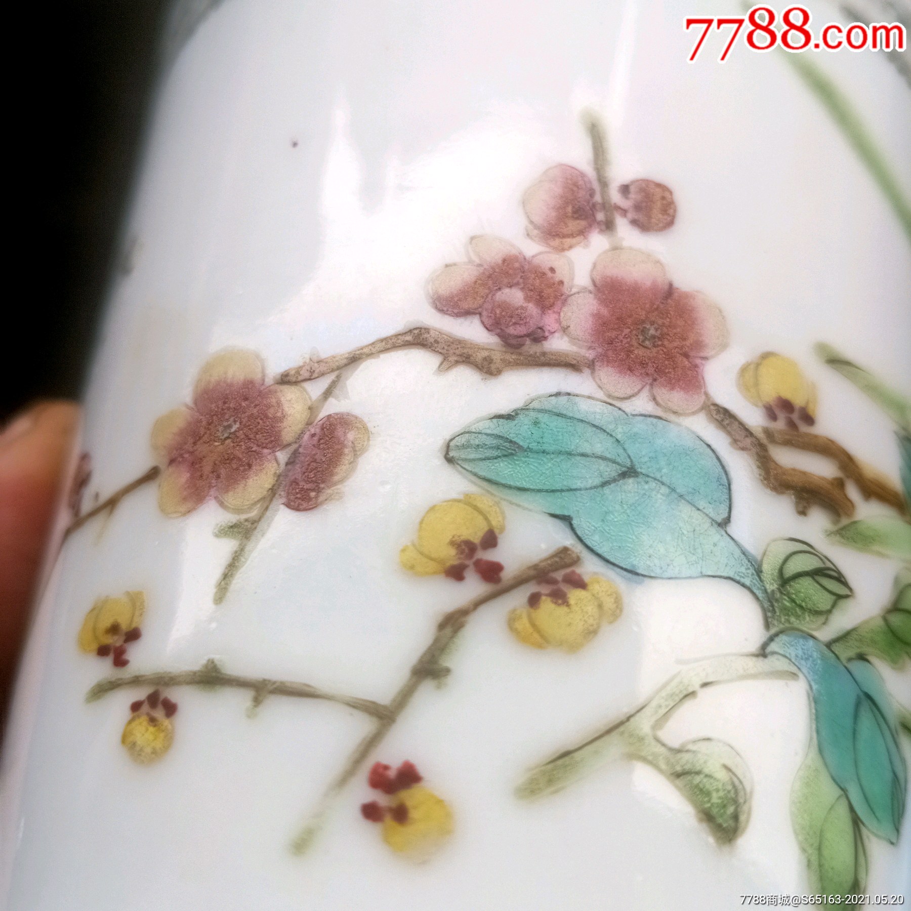 五十年代手绘花开富贵纹茶杯_彩绘瓷/彩瓷_第10张_7788瓷器