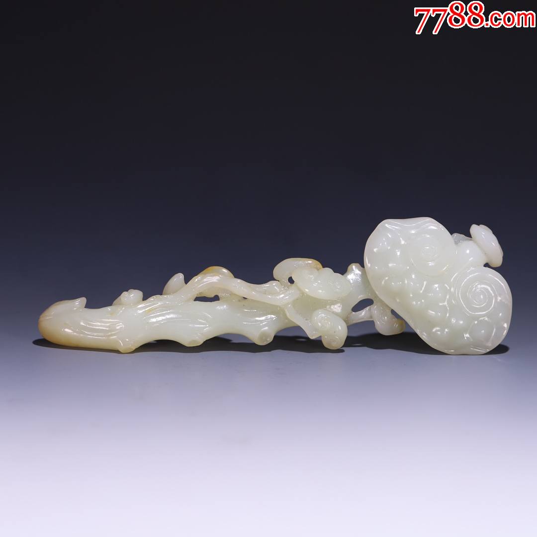 和田玉灵芝形如意摆件,_价格8200元_第1张_7788收藏__收藏热线