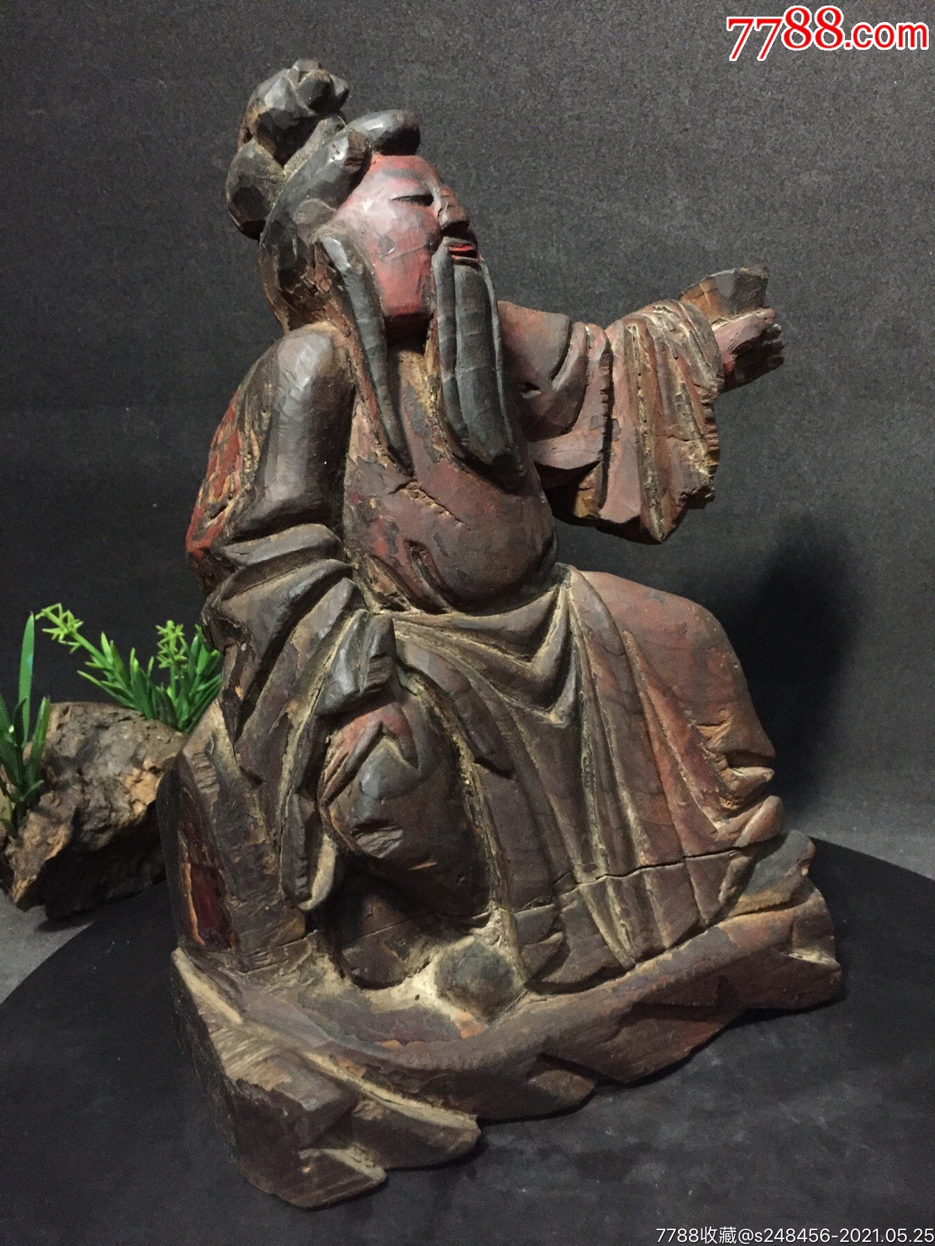 老木雕神像造像佛像古玩清代摆设雕摆件木器雕塑艺术古物详细如图