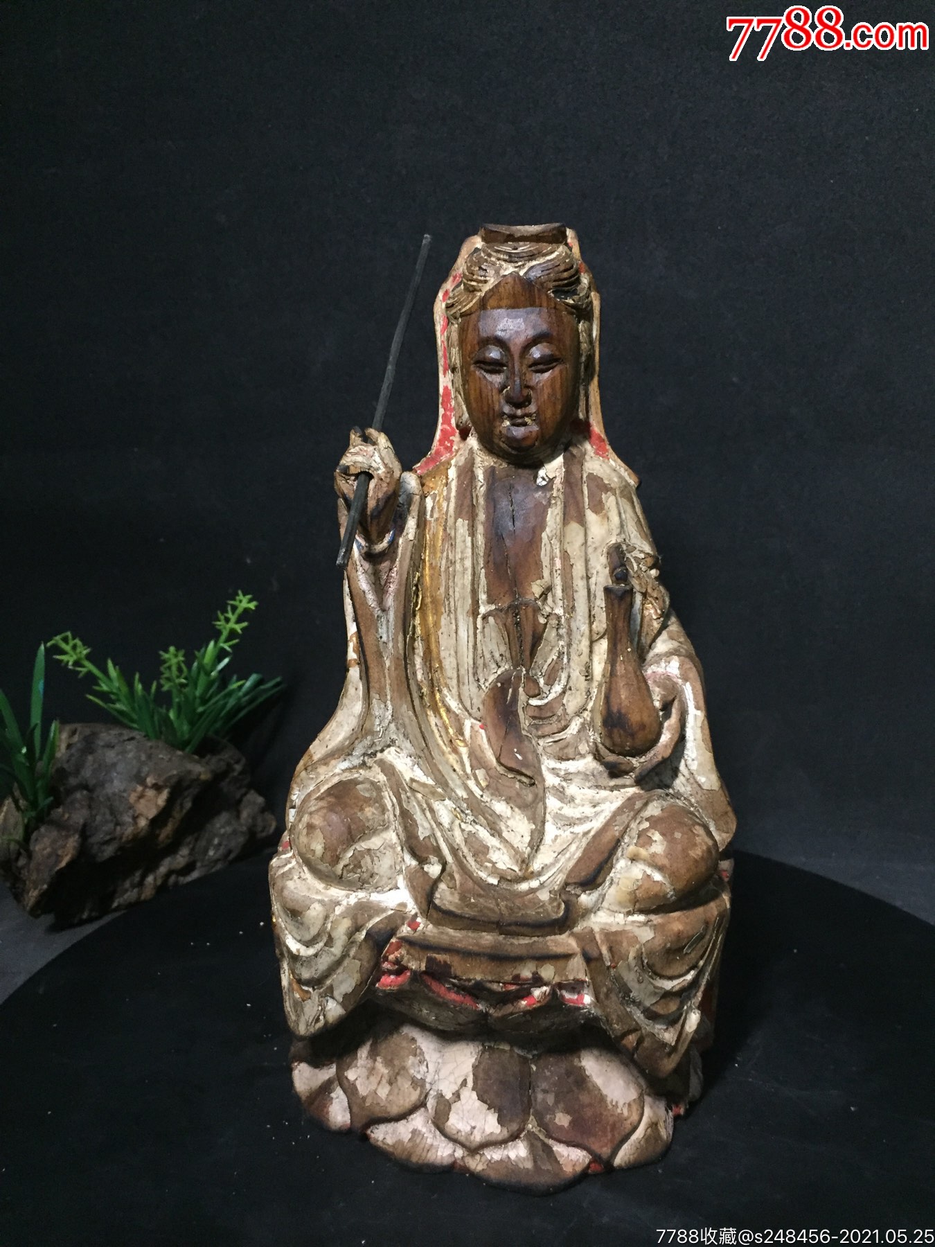 老木雕神像造像佛像古玩清代摆设雕摆件木器雕塑艺术古物详细如图