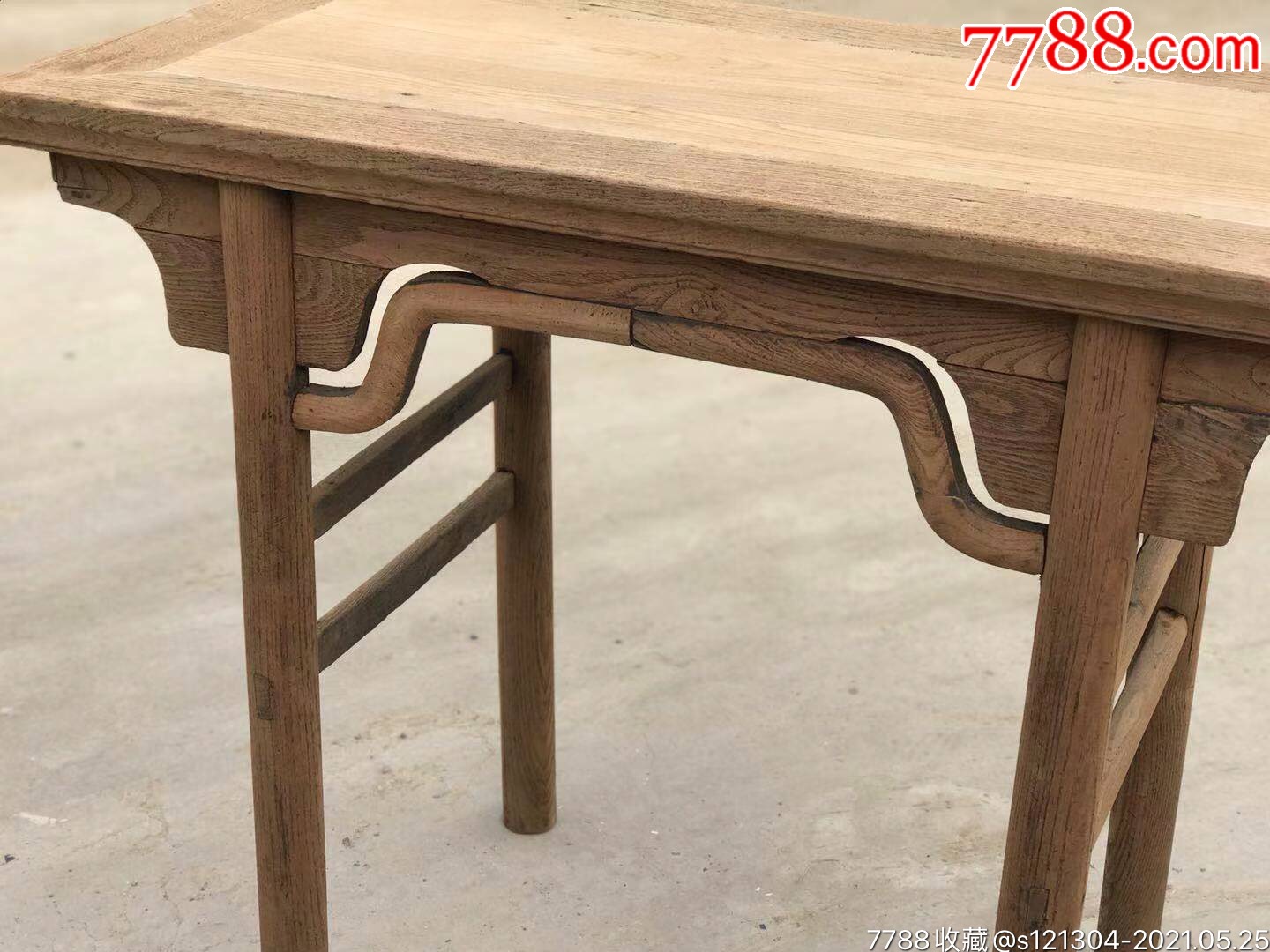 清末榆木酒桌茶桌五老桌子老家具-价格:1500.0000元