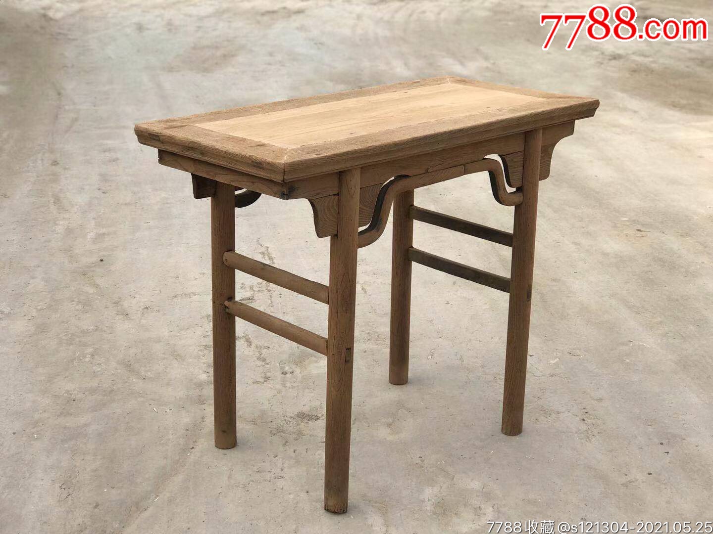 清末榆木酒桌茶桌五老桌子老家具-价格:1500.0000元