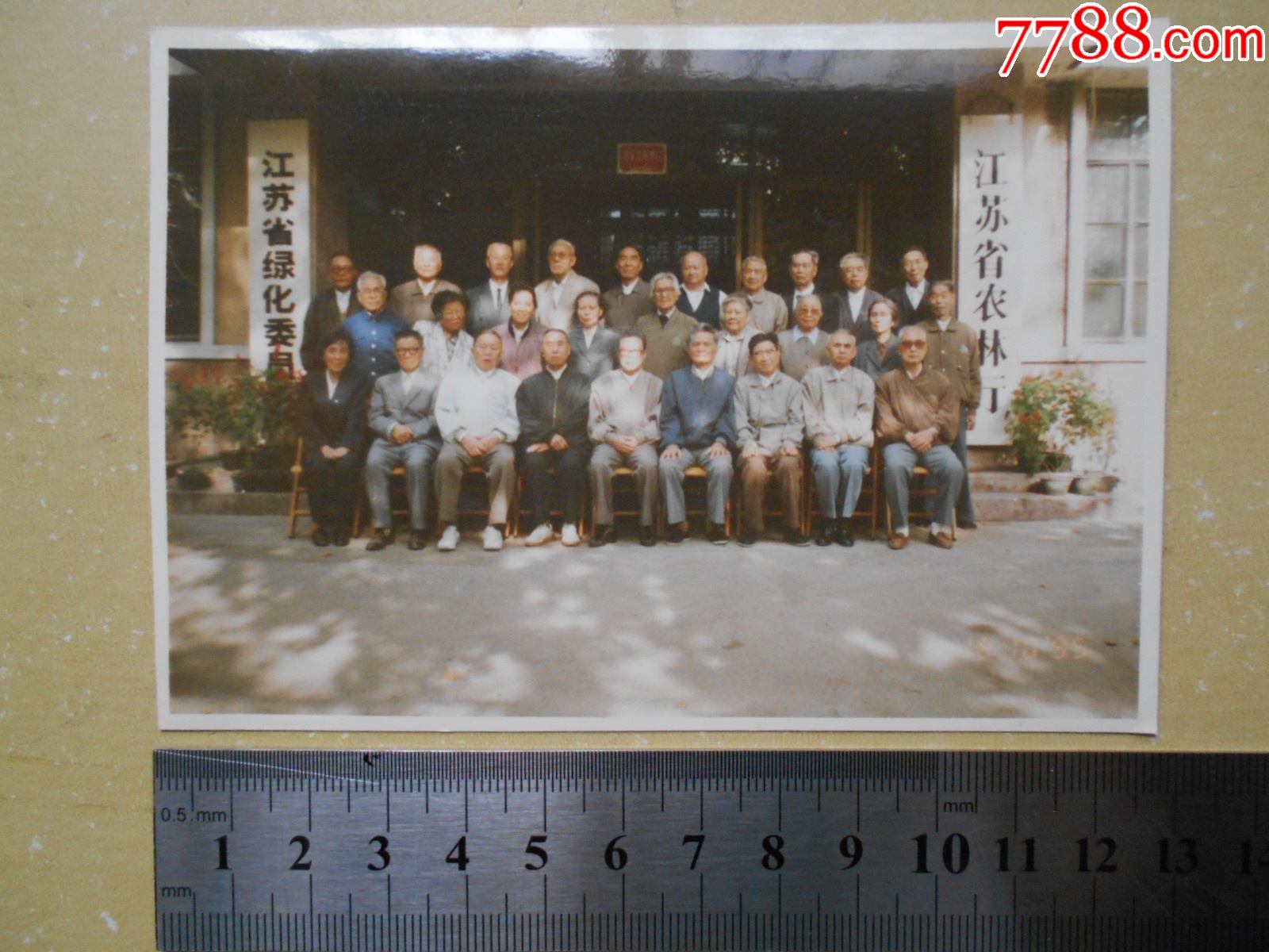 老照片90年代江苏省农林厅前合影