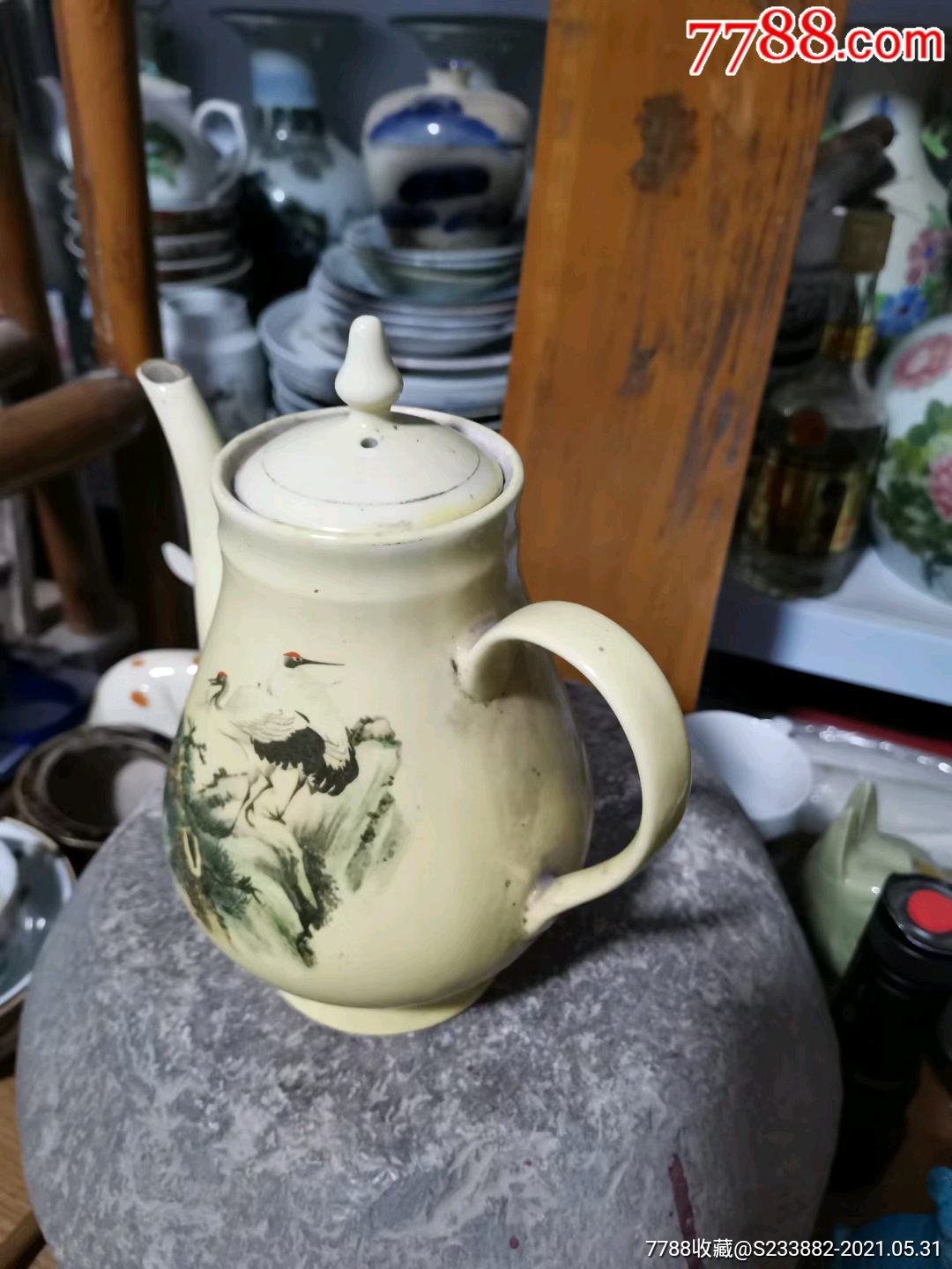 70年代松鹤问茶壶
