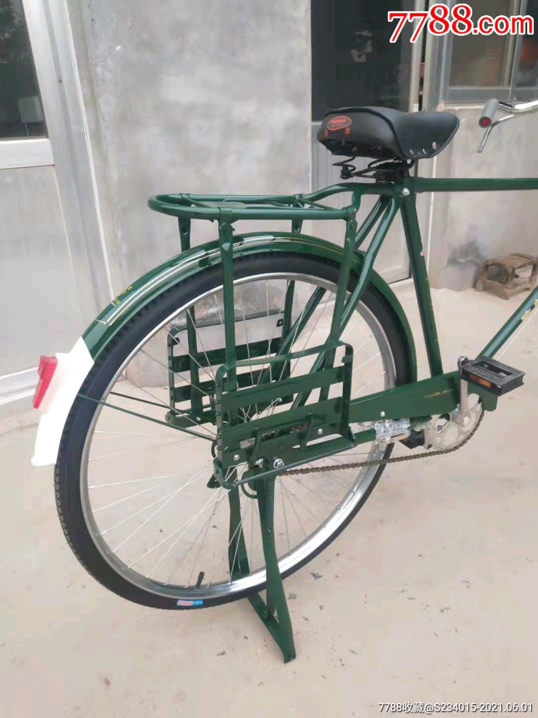凤凰28军绿自行车中国邮政