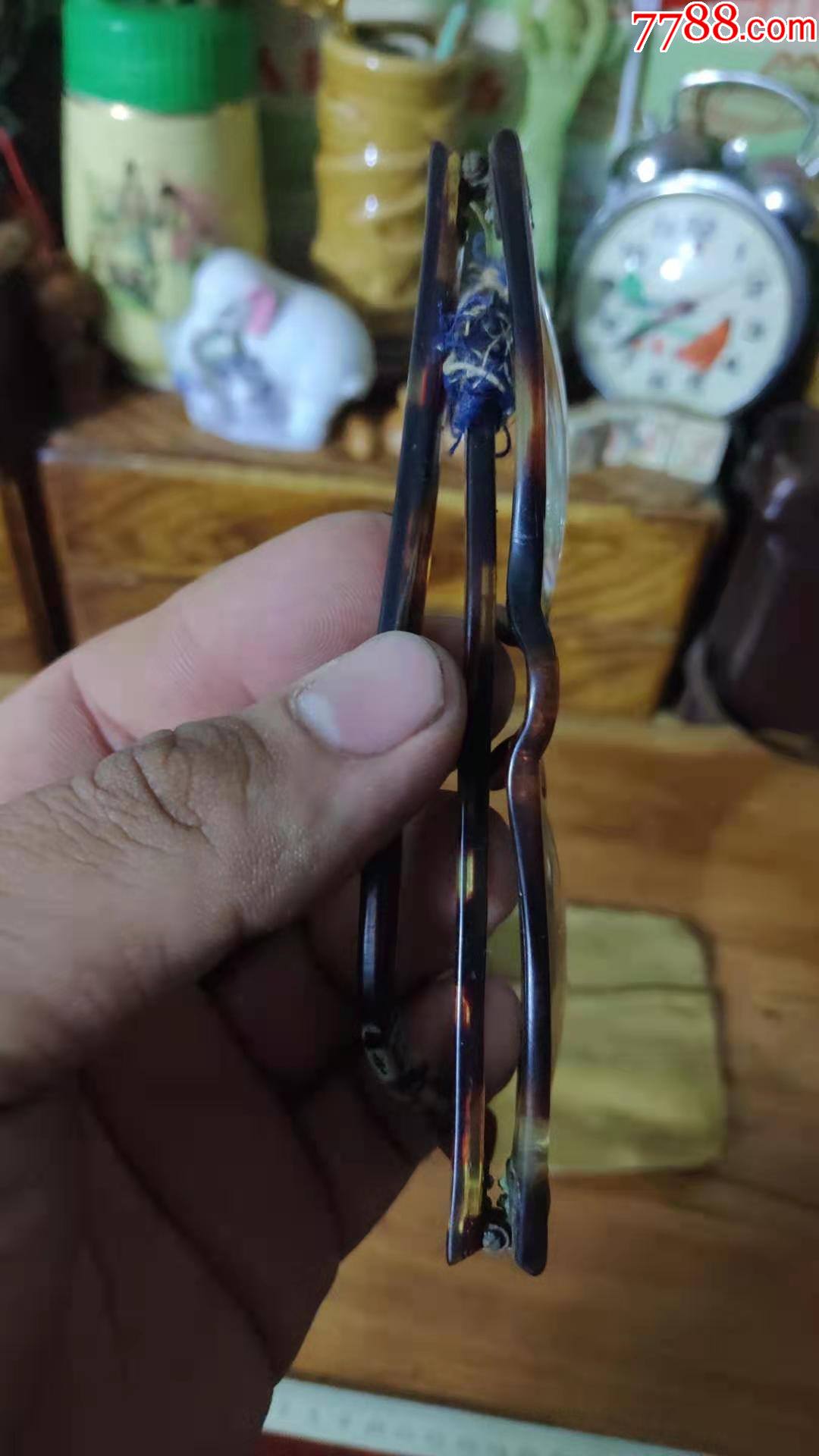 上世纪50-60年代老式镜水晶眼镜镜片有轻微磨损民俗老物品.