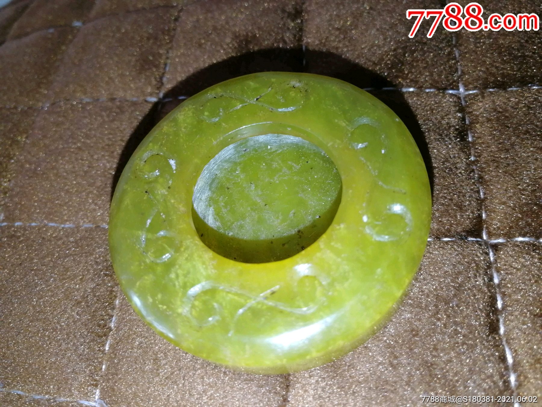 古玩玉器老货收藏老岫玉文房用具笔掭摆件地方玉黄玉笔洗_岫岩玉_第6
